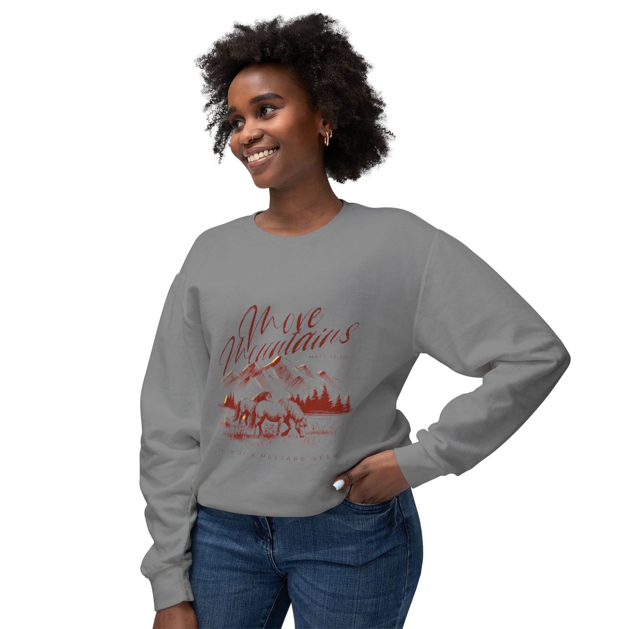 Move mountains Lightweight  Sweatshirt