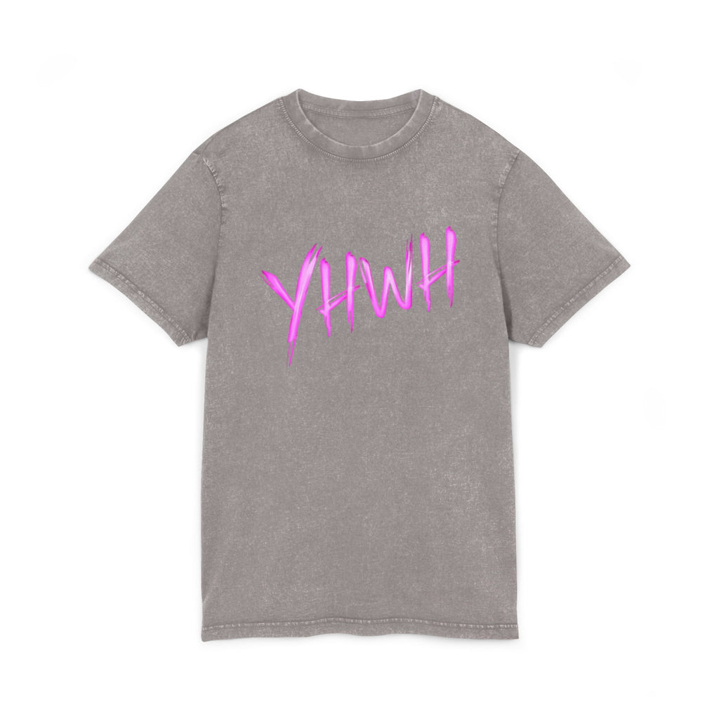 “YHWH” Acid Washed Round Neck Tee