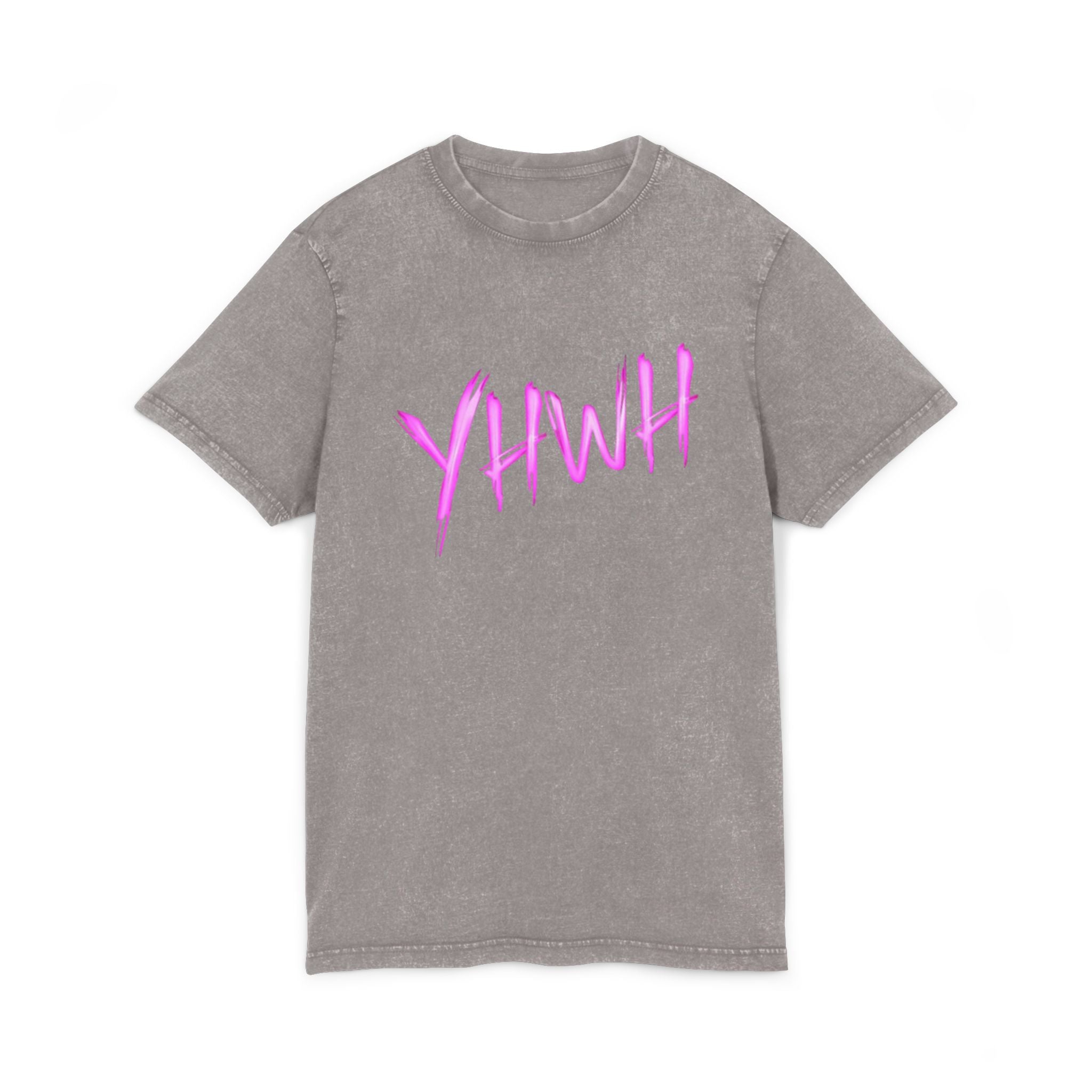 “YHWH” Acid Washed Round Neck Tee