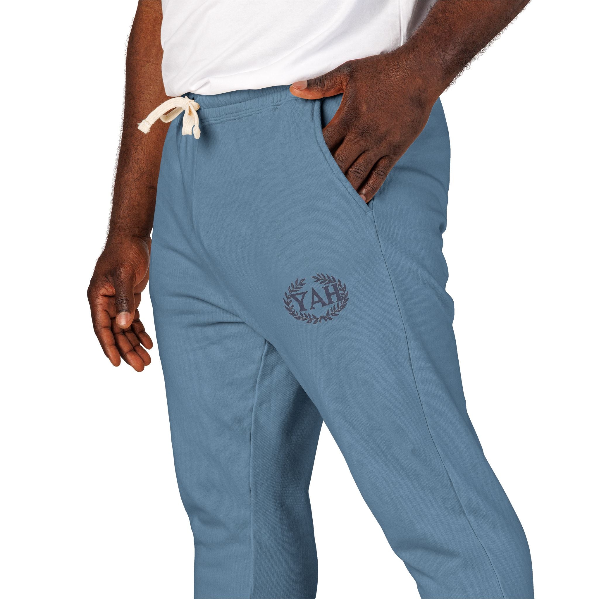 “YAH” Garment-Dyed Fleece Sweatpants