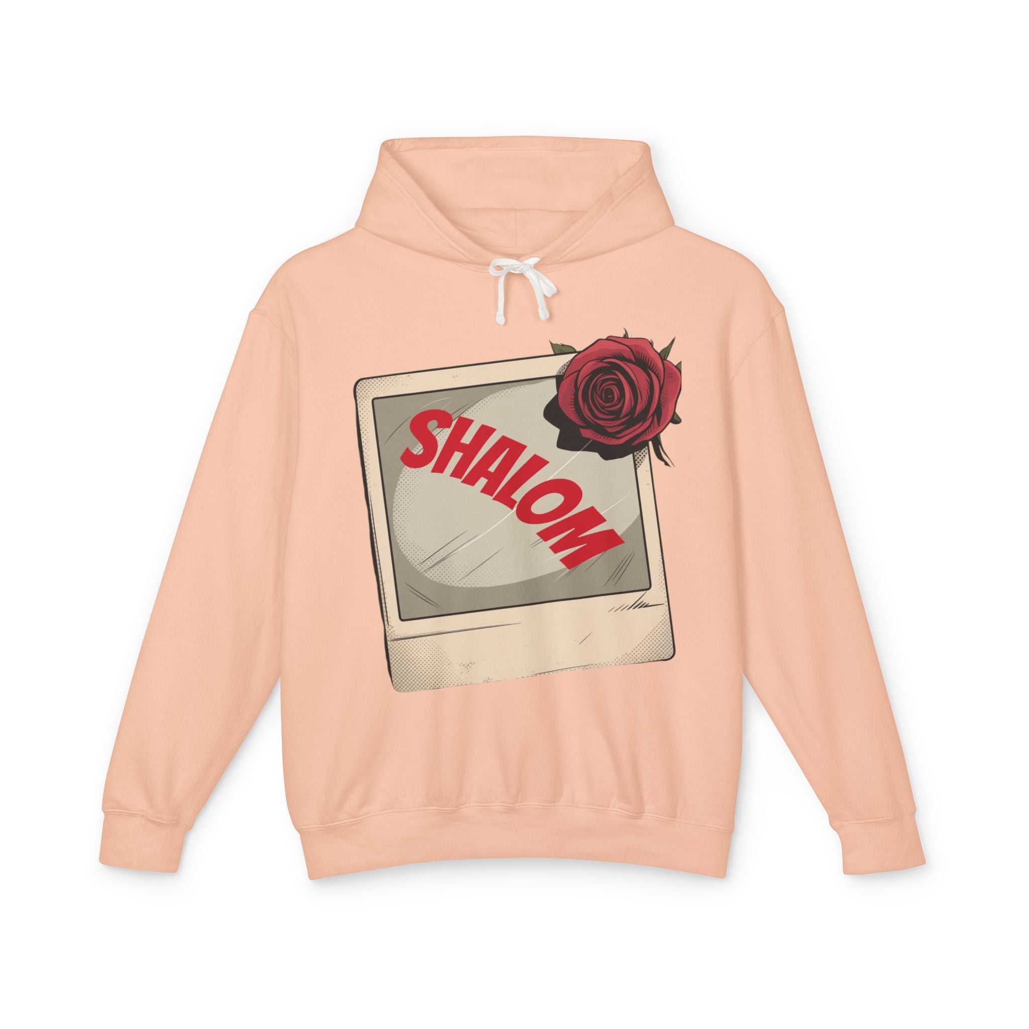 “SHALOM”  Lightweight Hooded Sweatshirt