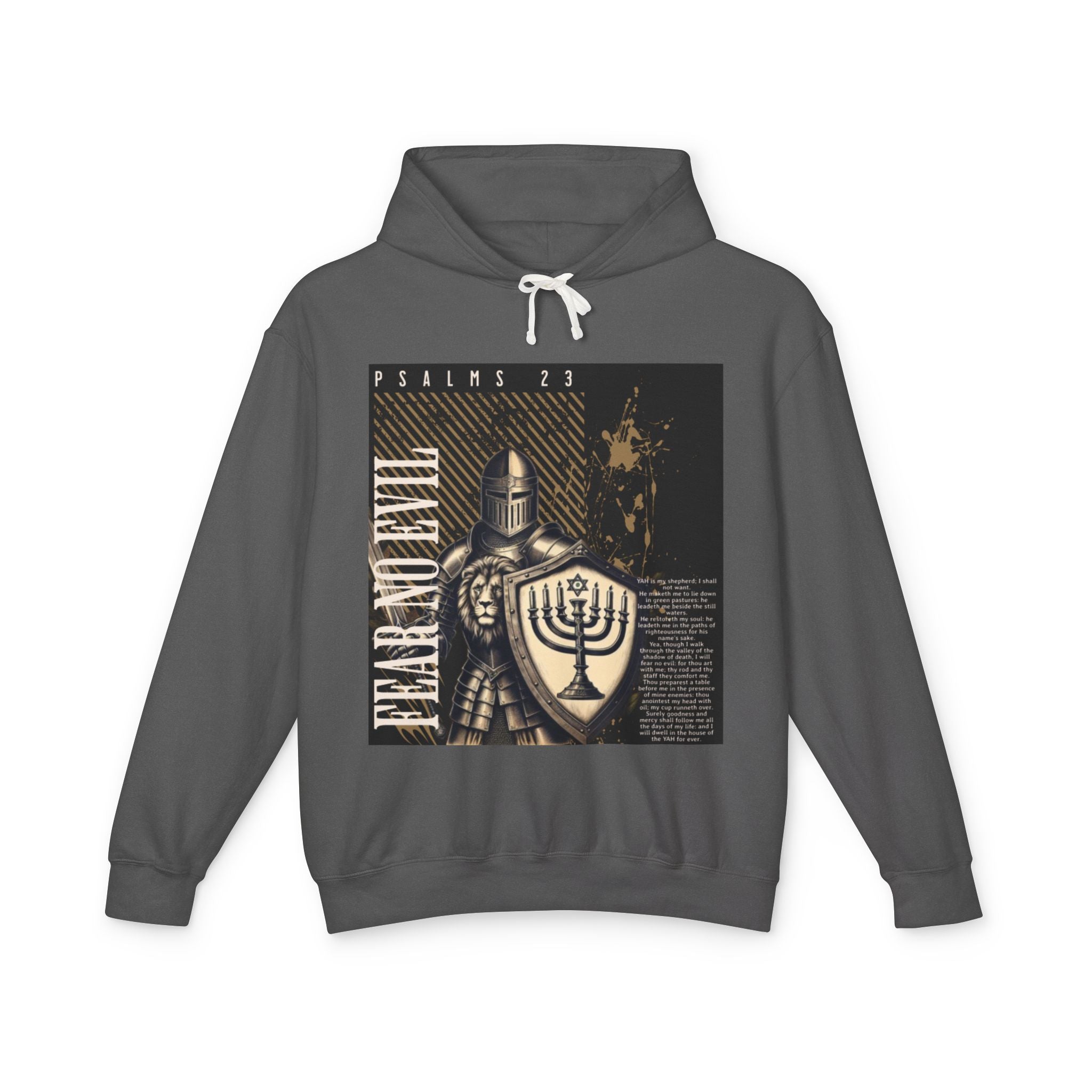 “Fear no evil” Unisex Lightweight Hooded Sweatshirt