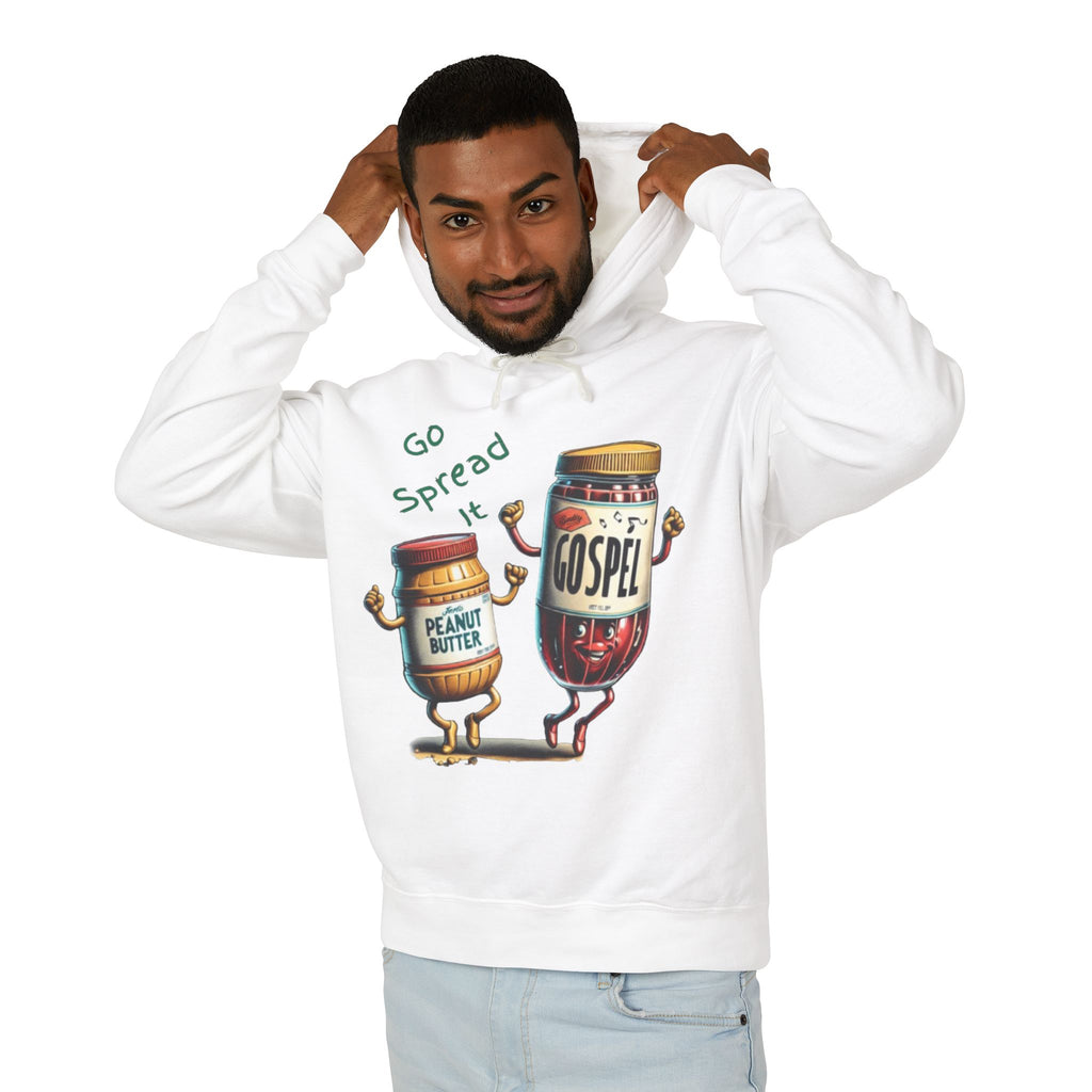 “SPREAD THE GOSPEL” Unisex Lightweight Hooded Sweatshirt