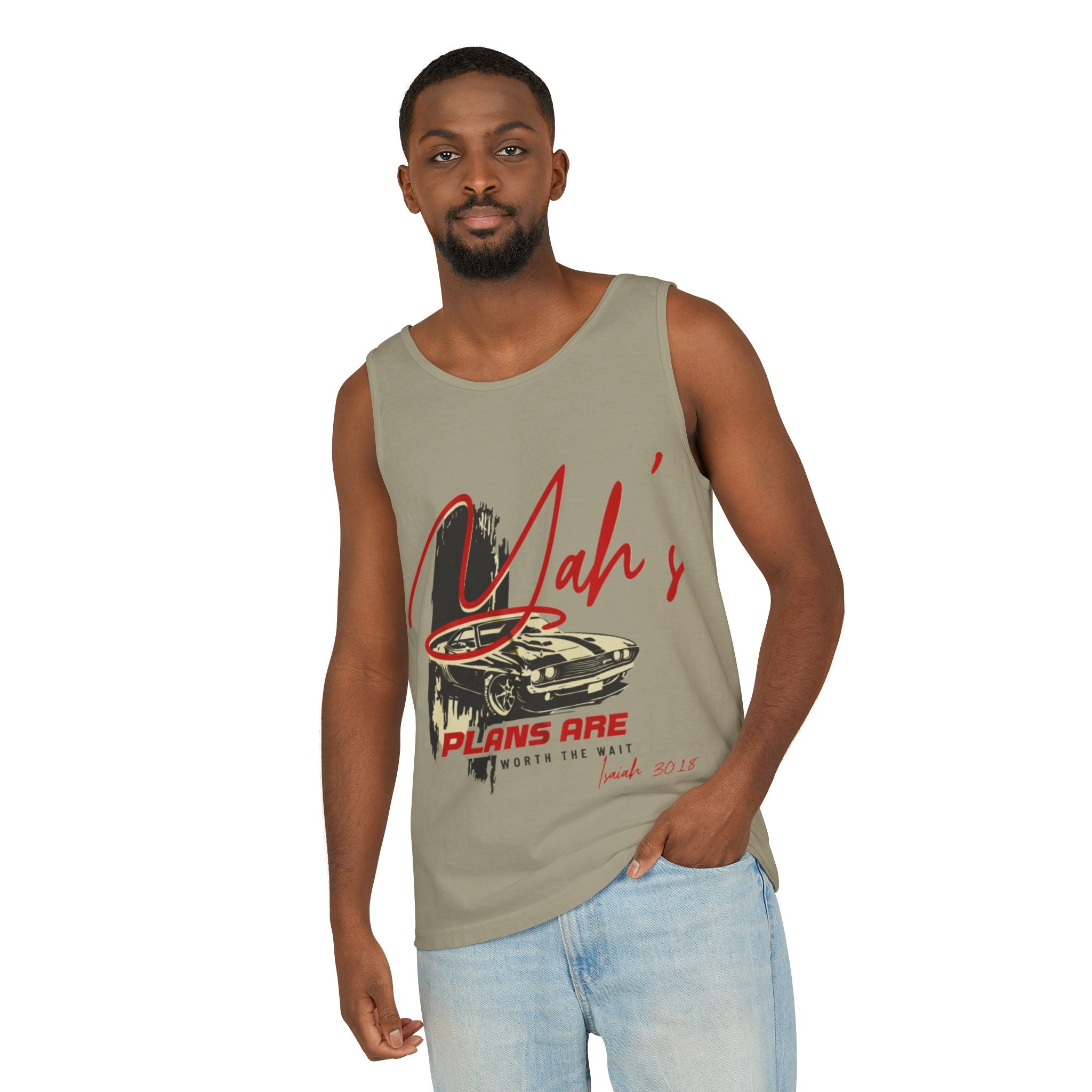“YAH’s plans” Unisex Garment-Dyed Tank Top