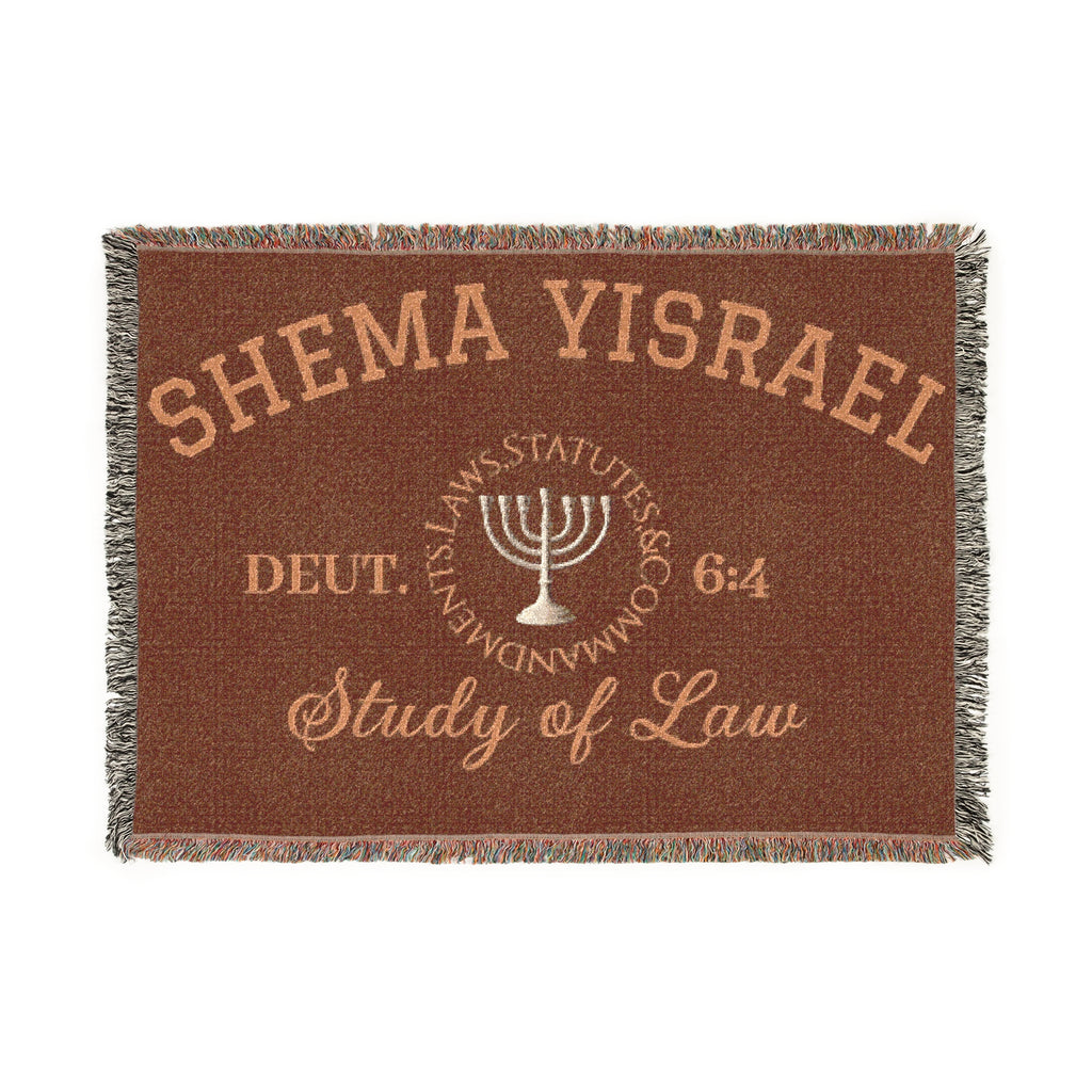 Red “SHEMA YISRAEL university” Woven Blanket
