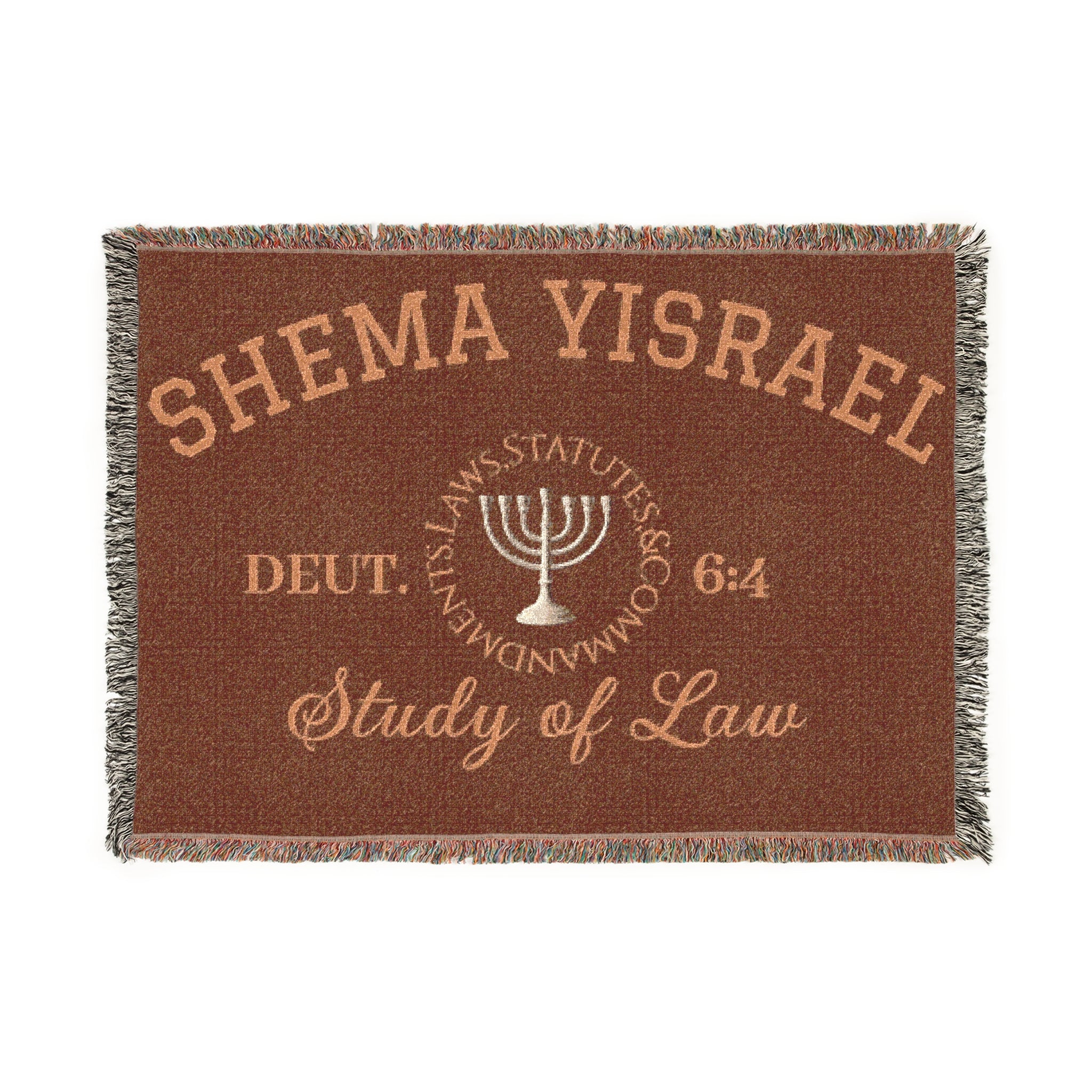 Red “SHEMA YISRAEL university” Woven Blanket