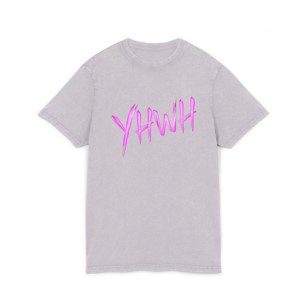 “YHWH” Acid Washed Round Neck Tee