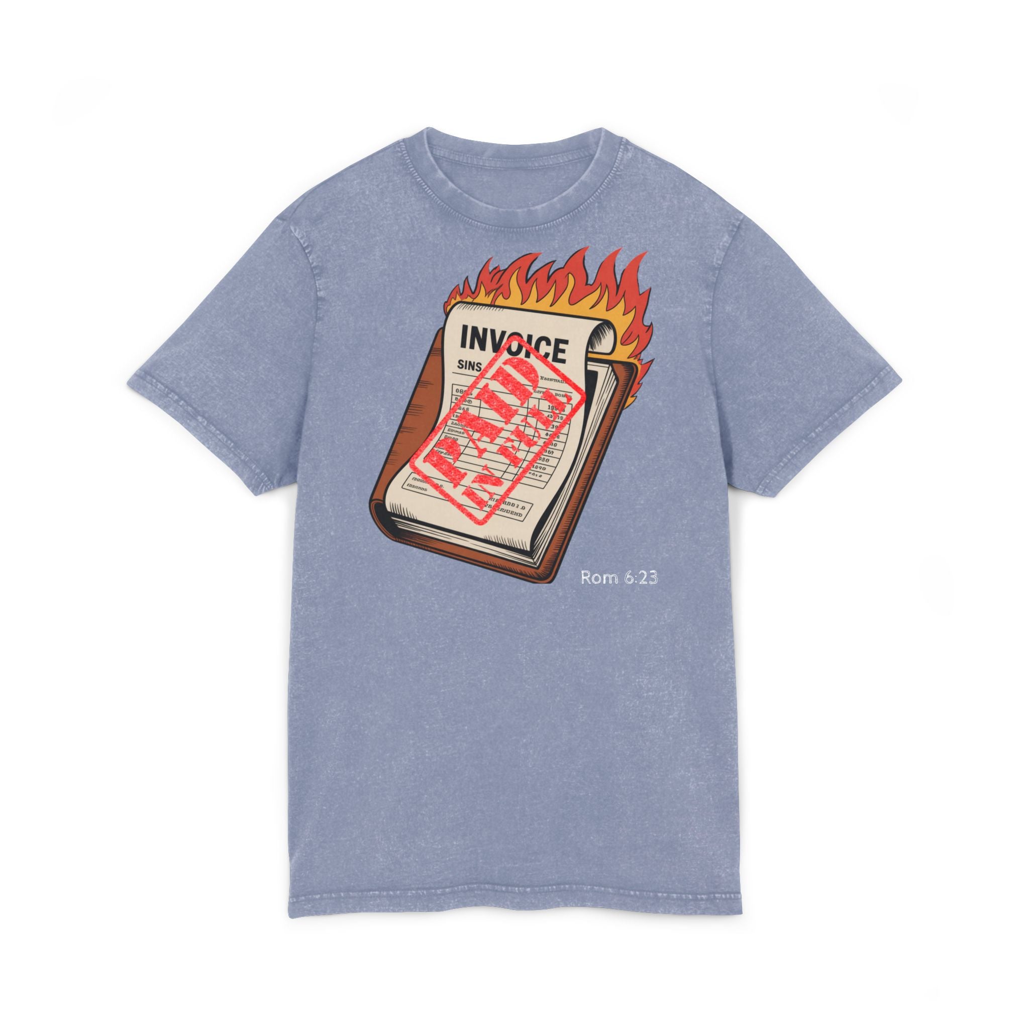 “Paid in full” Acid Washed Round Neck Tee
