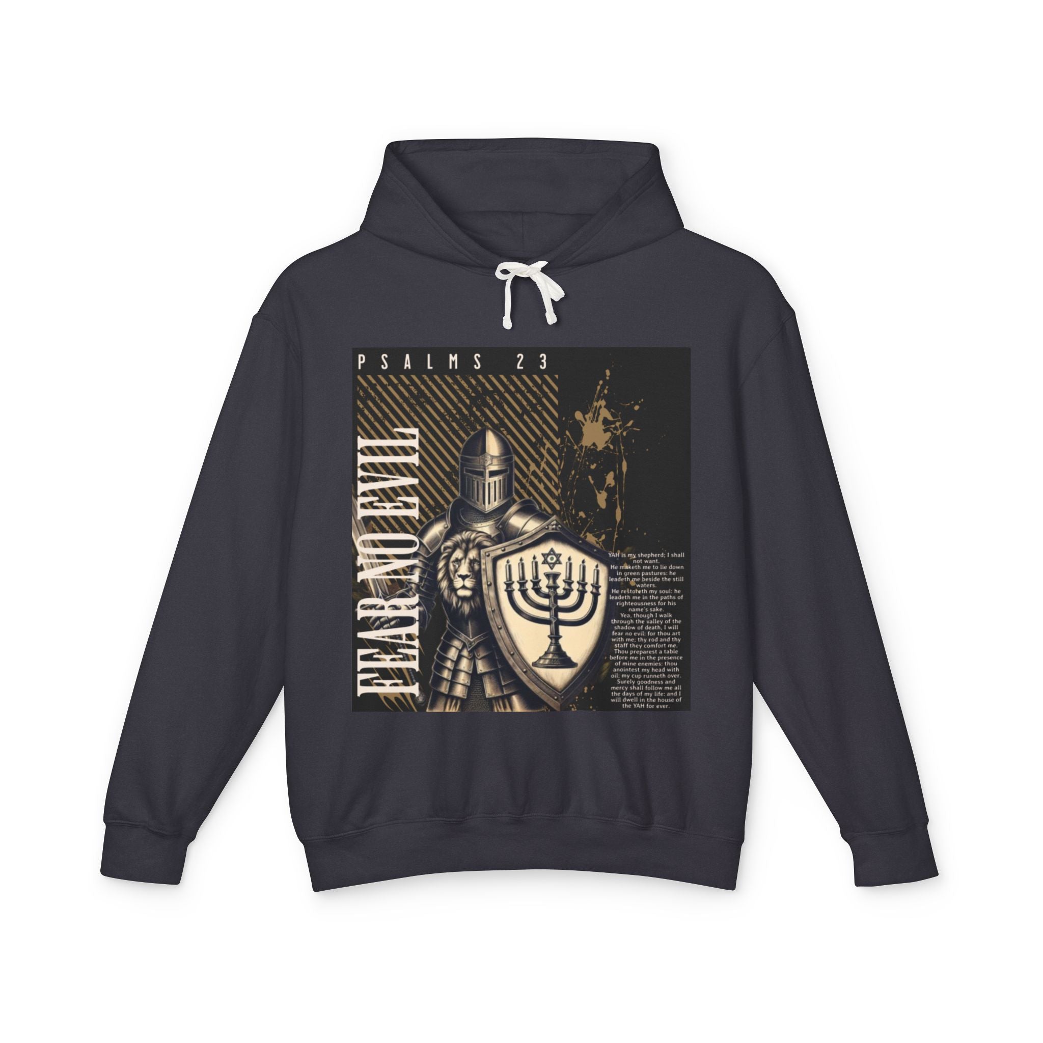 “Fear no evil” Unisex Lightweight Hooded Sweatshirt