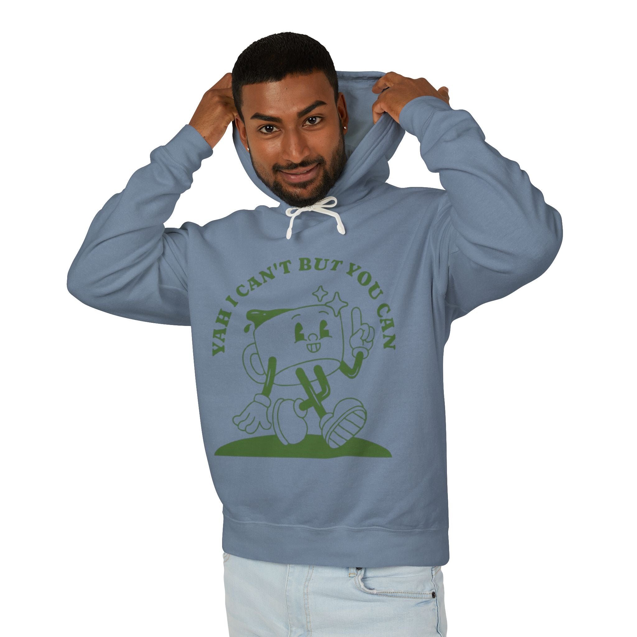 “Yah can” Unisex Lightweight Hooded Sweatshirt