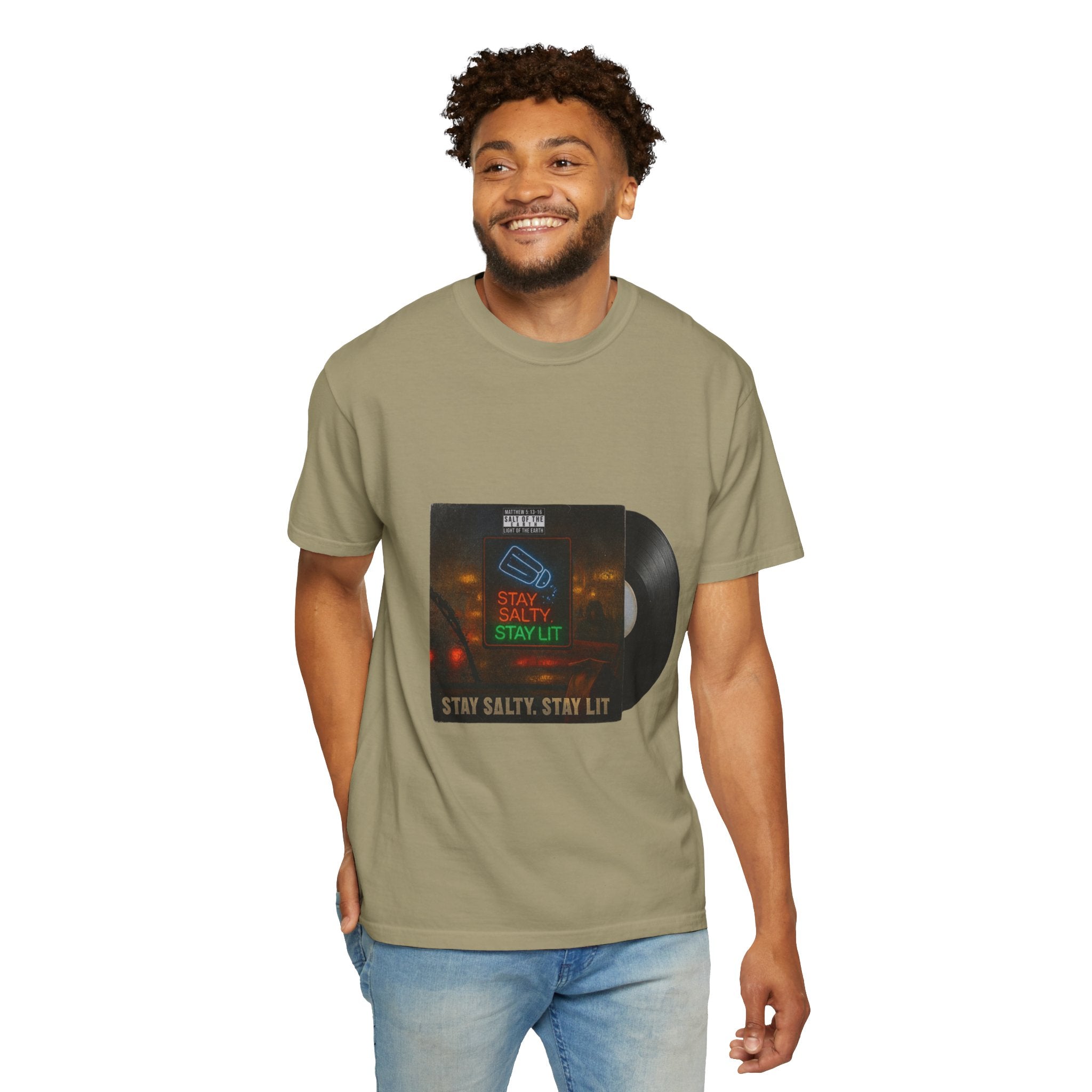 “Salty and lit” Unisex Garment-Dyed T-shirt