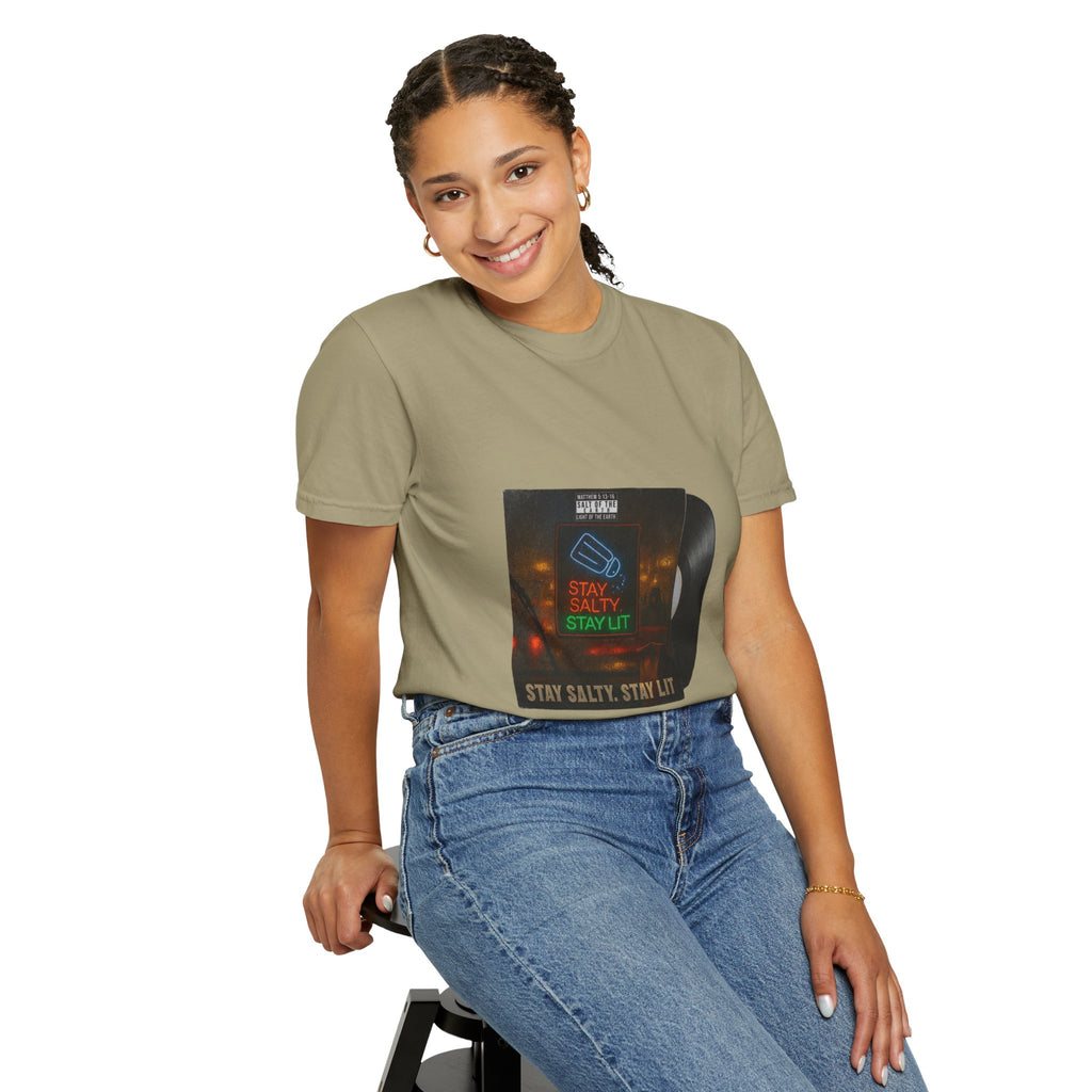 Women’s “Salty and lit” Unisex Garment-Dyed T-shirt