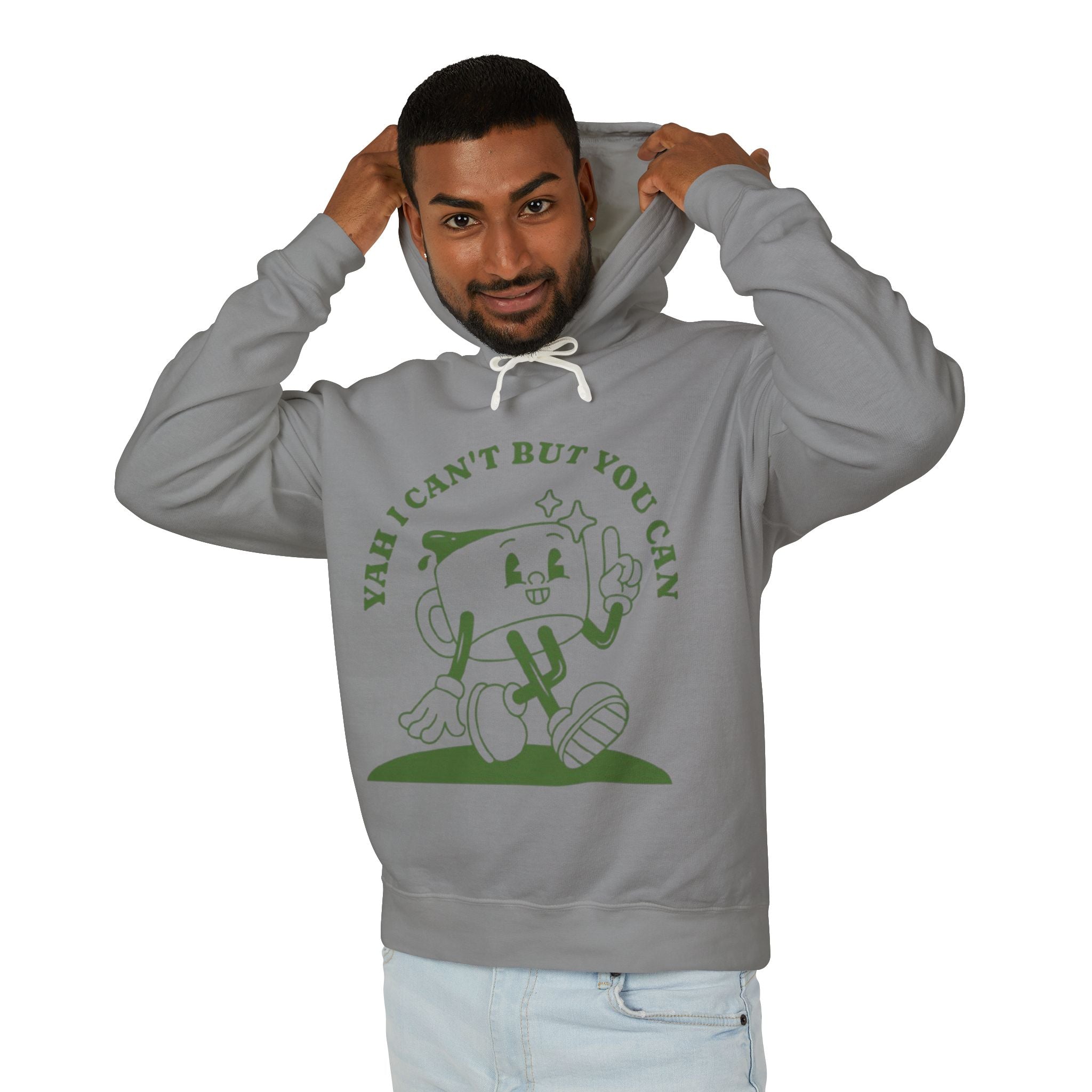 “Yah can” Unisex Lightweight Hooded Sweatshirt