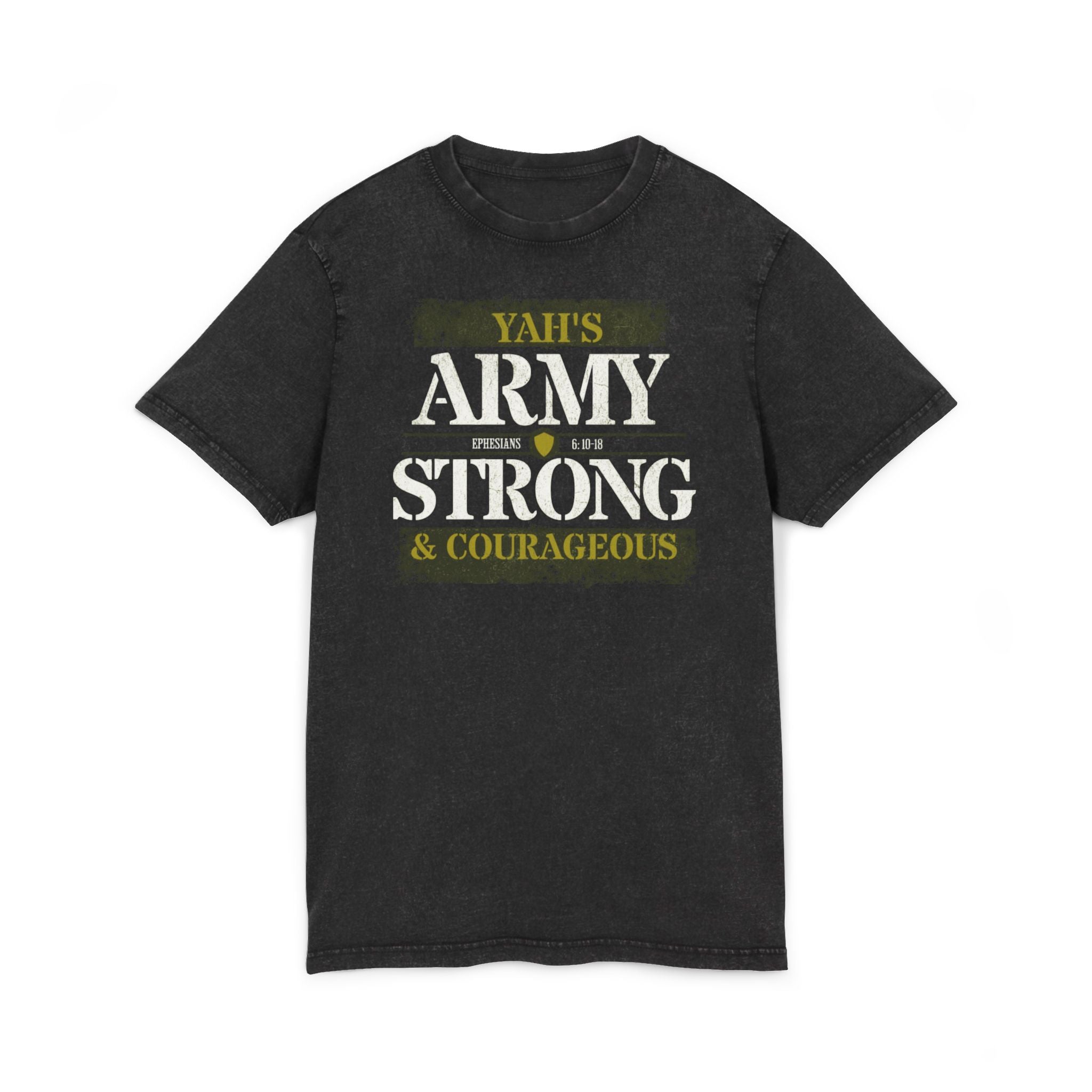 Acid Washed Round Neck Tee