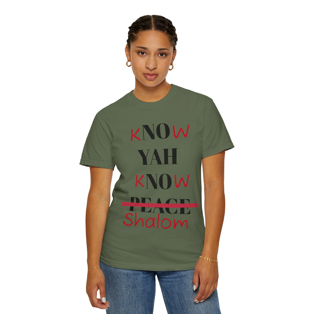 Women’s “Know Yah” Unisex Garment-Dyed T-shirt
