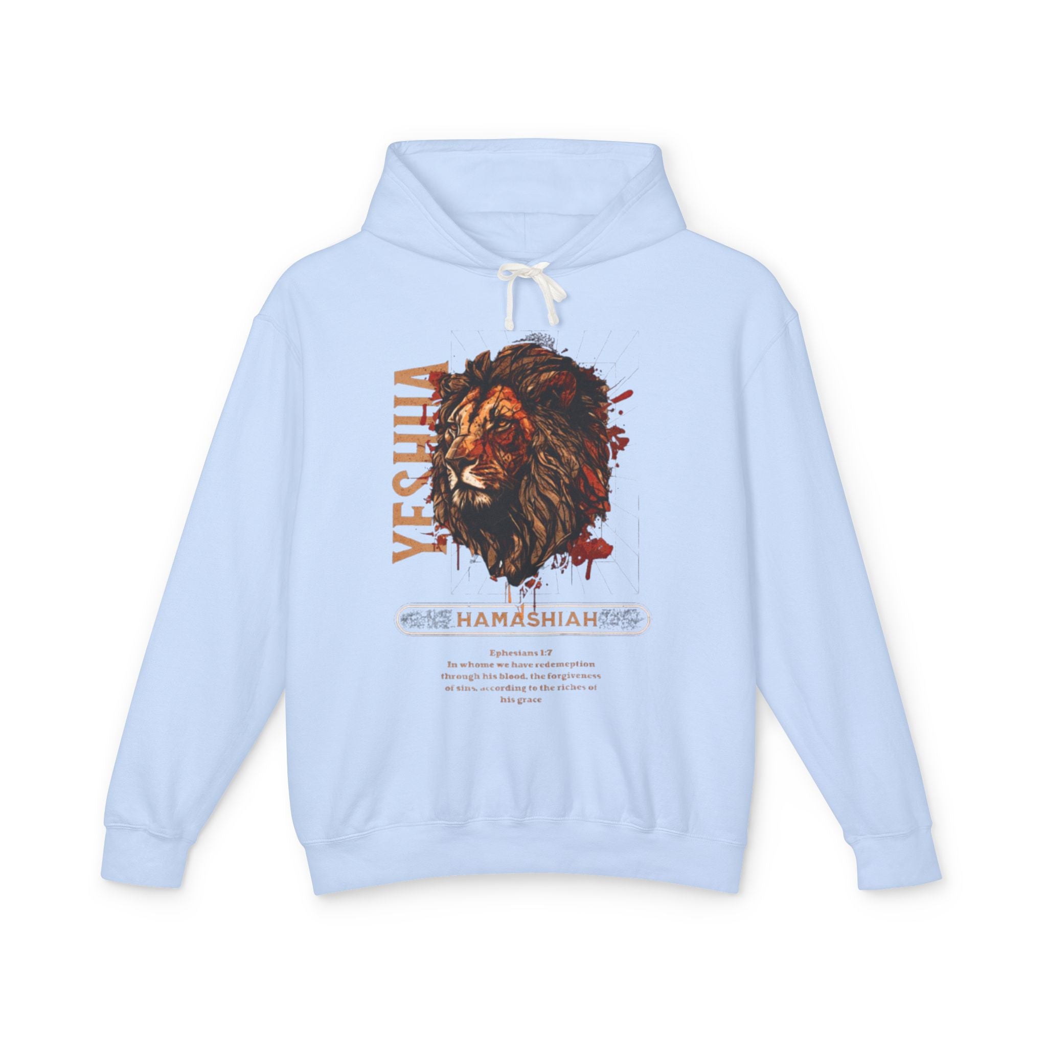 “YESHUA HAMASHIAH” Unisex Lightweight Hooded Sweatshirt