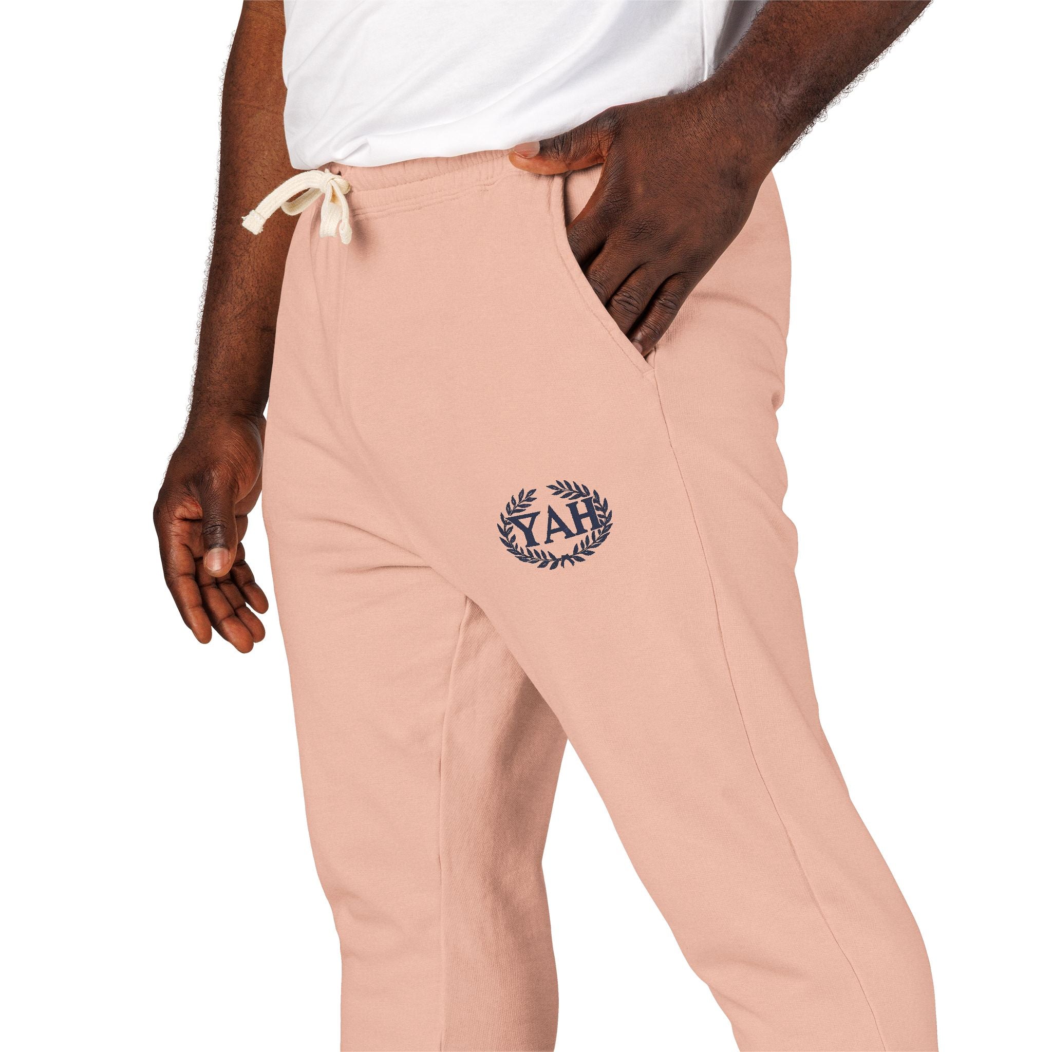“YAH” Garment-Dyed Fleece Sweatpants