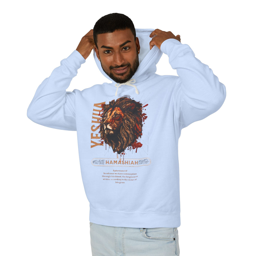 “YESHUA HAMASHIAH” Unisex Lightweight Hooded Sweatshirt