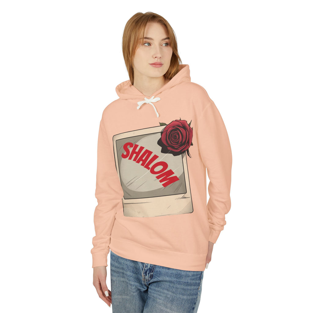 “SHALOM”  Lightweight Hooded Sweatshirt