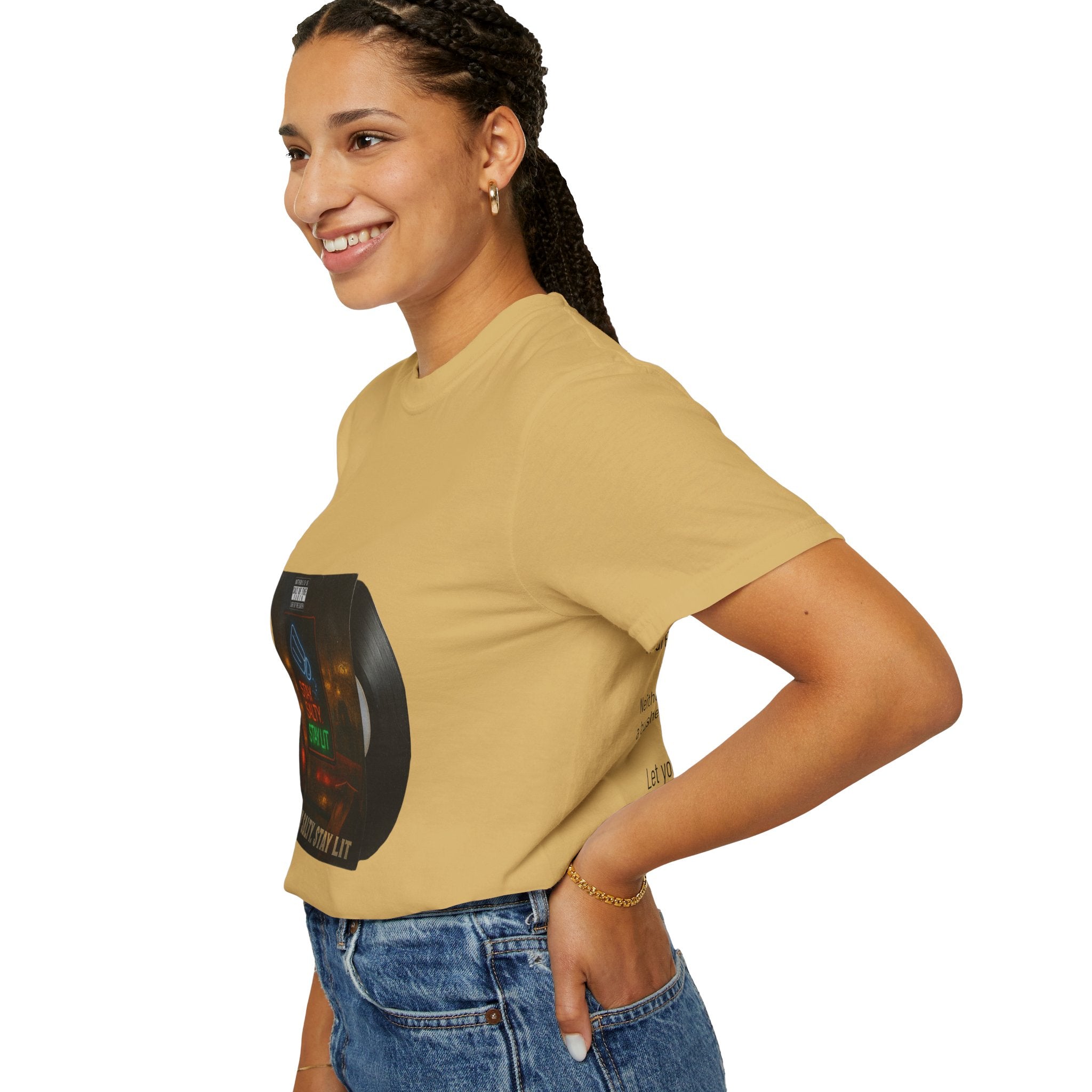 “Salty and lit” Unisex Garment-Dyed T-shirt