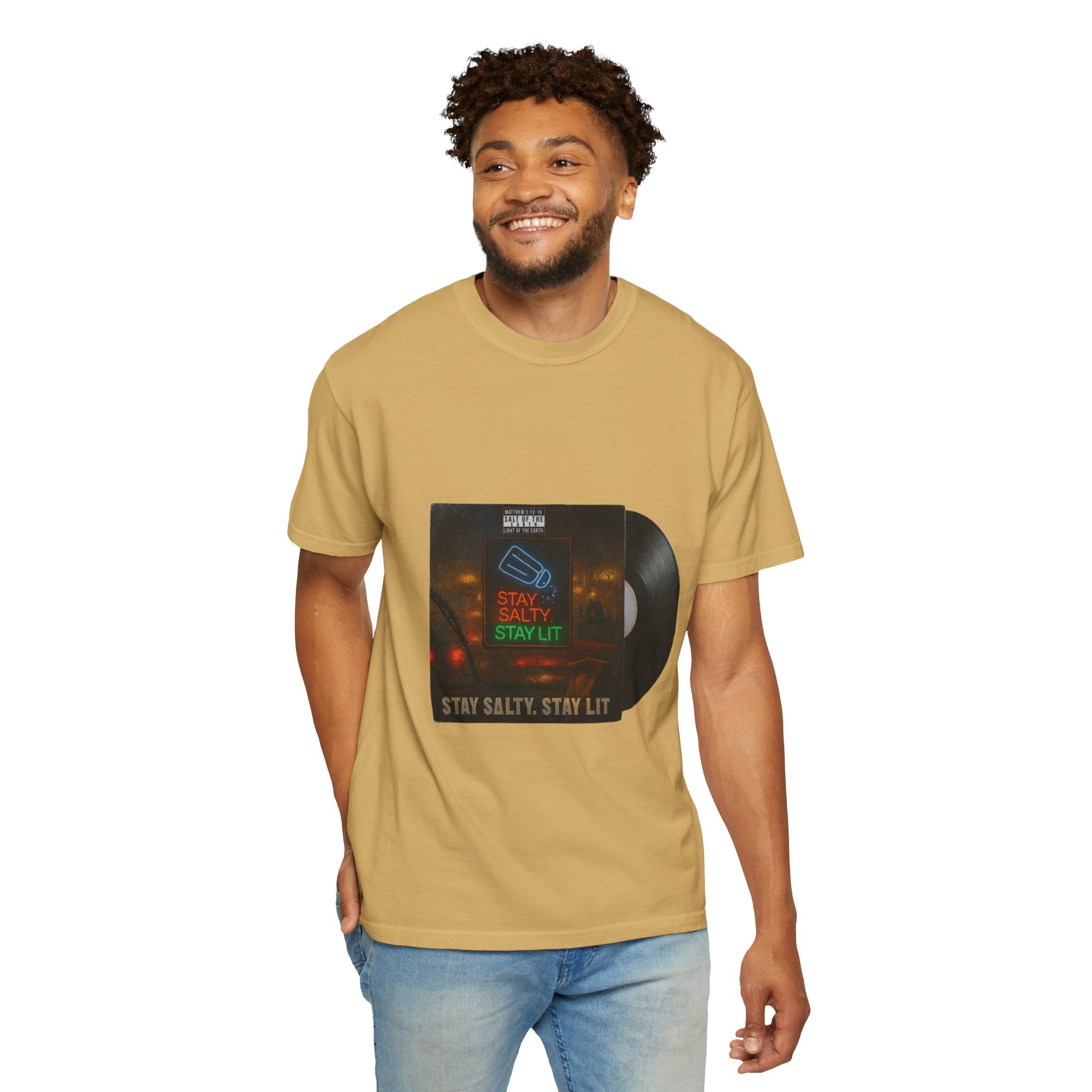 “Salty and lit” Unisex Garment-Dyed T-shirt