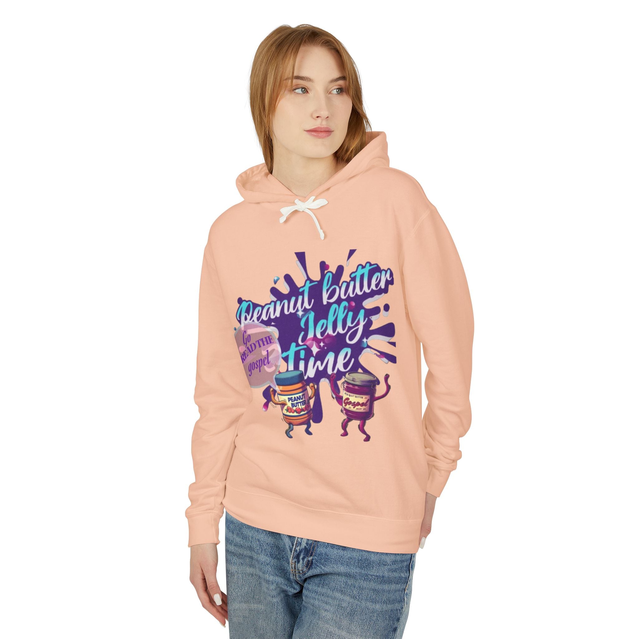 “Peanut butter jelly “ Lightweight Hooded Sweatshirt