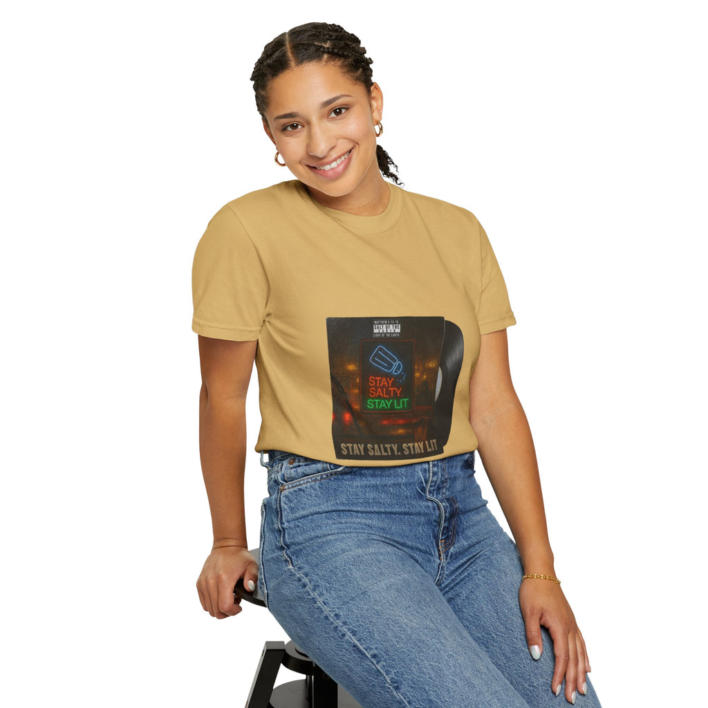 Women’s “Salty and lit” Unisex Garment-Dyed T-shirt