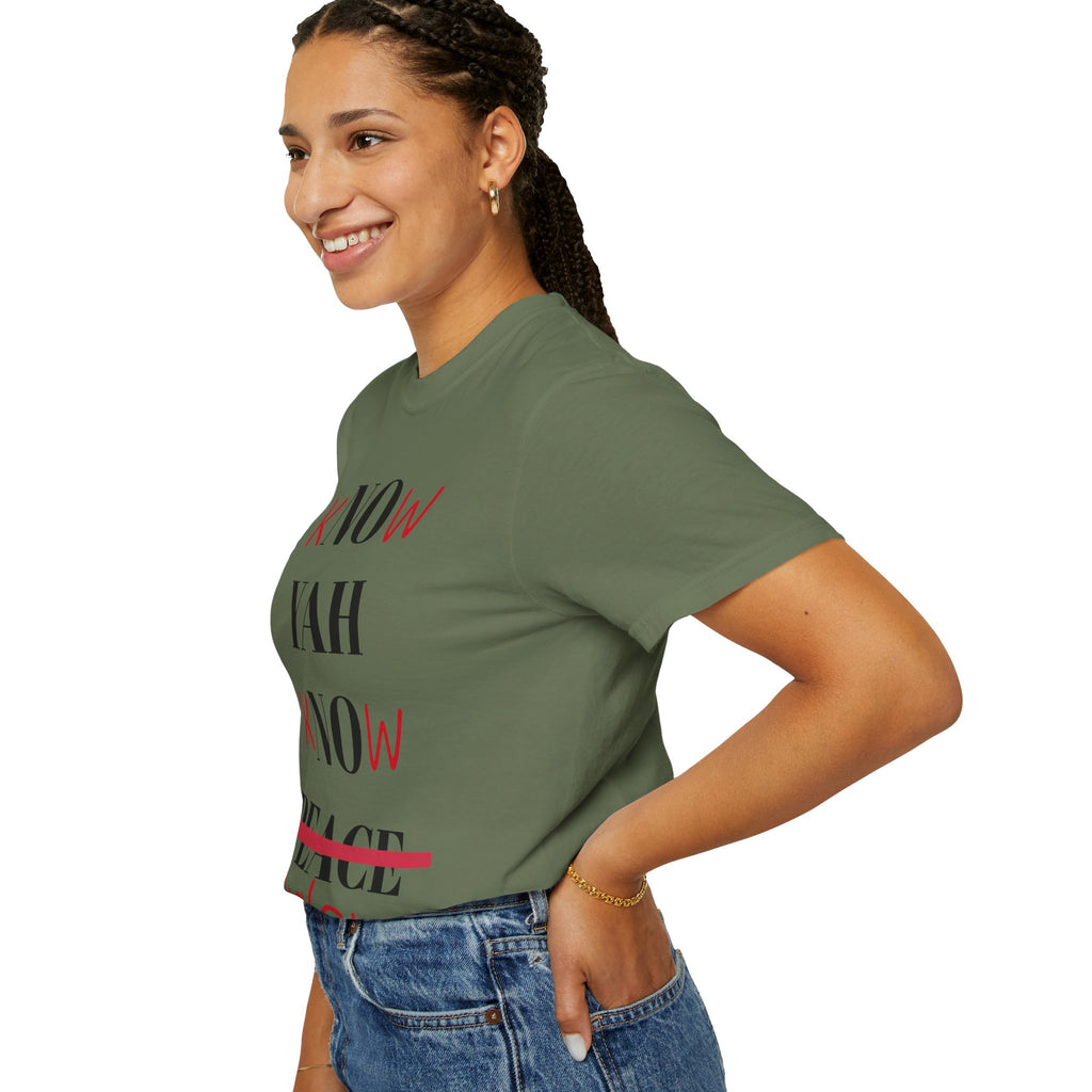 Women’s “Know Yah” Unisex Garment-Dyed T-shirt