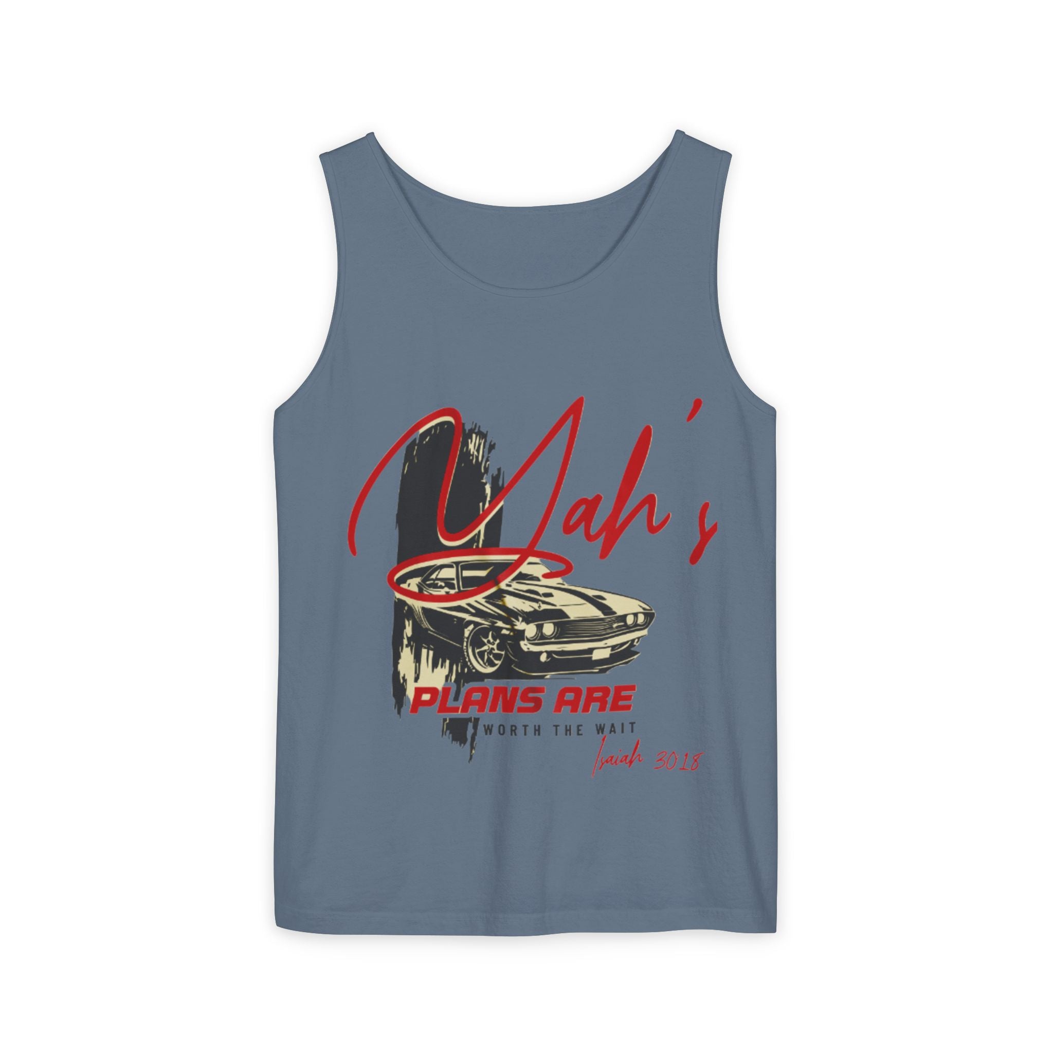 “YAH’s plans” Unisex Garment-Dyed Tank Top