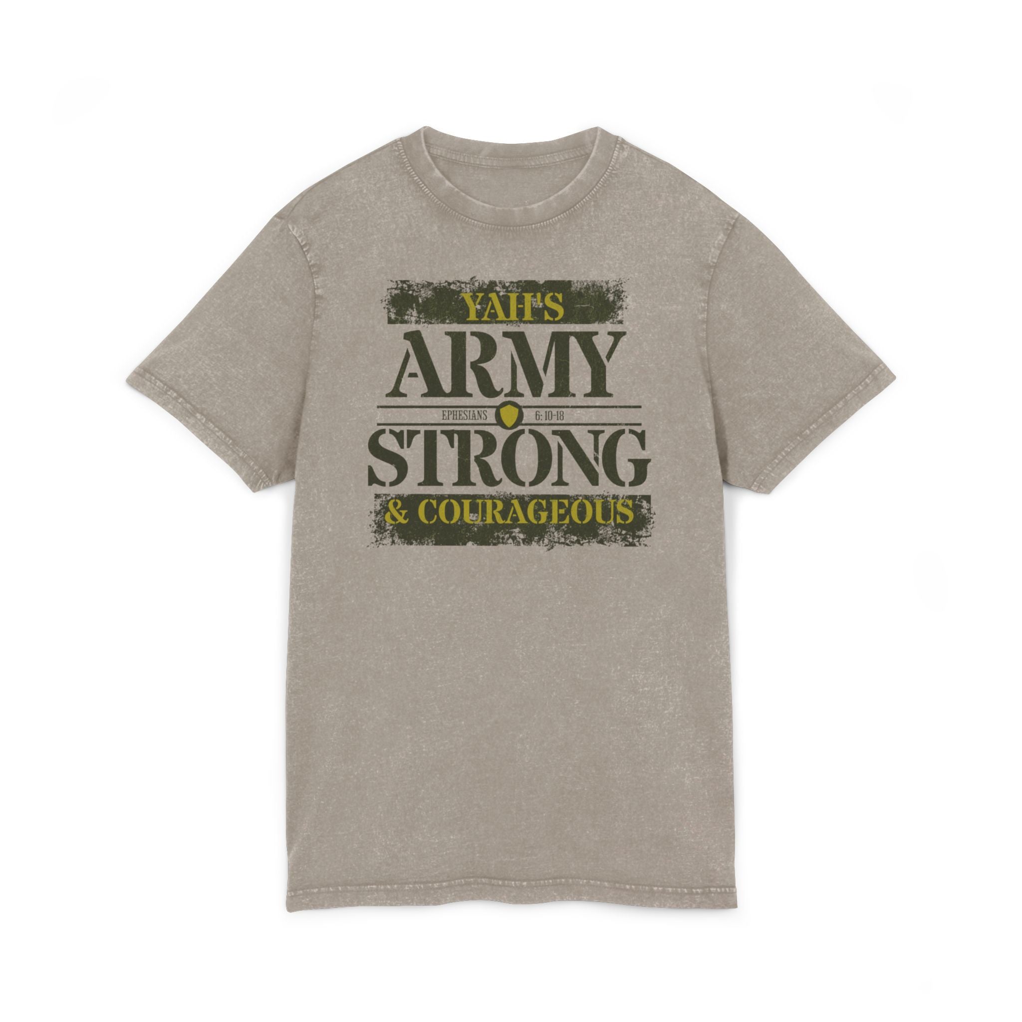 Acid Washed Round Neck Tee