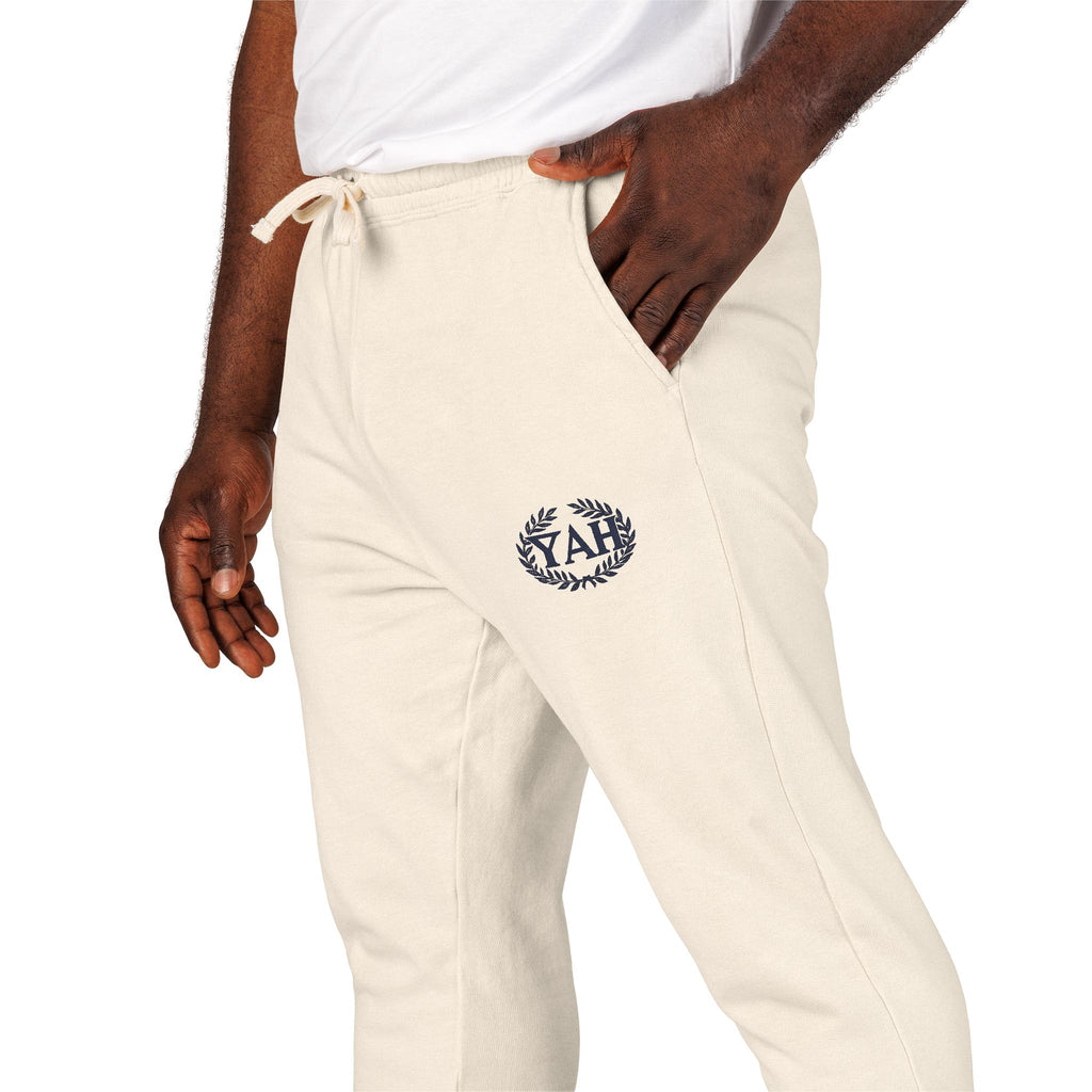“YAH” Garment-Dyed Fleece Sweatpants