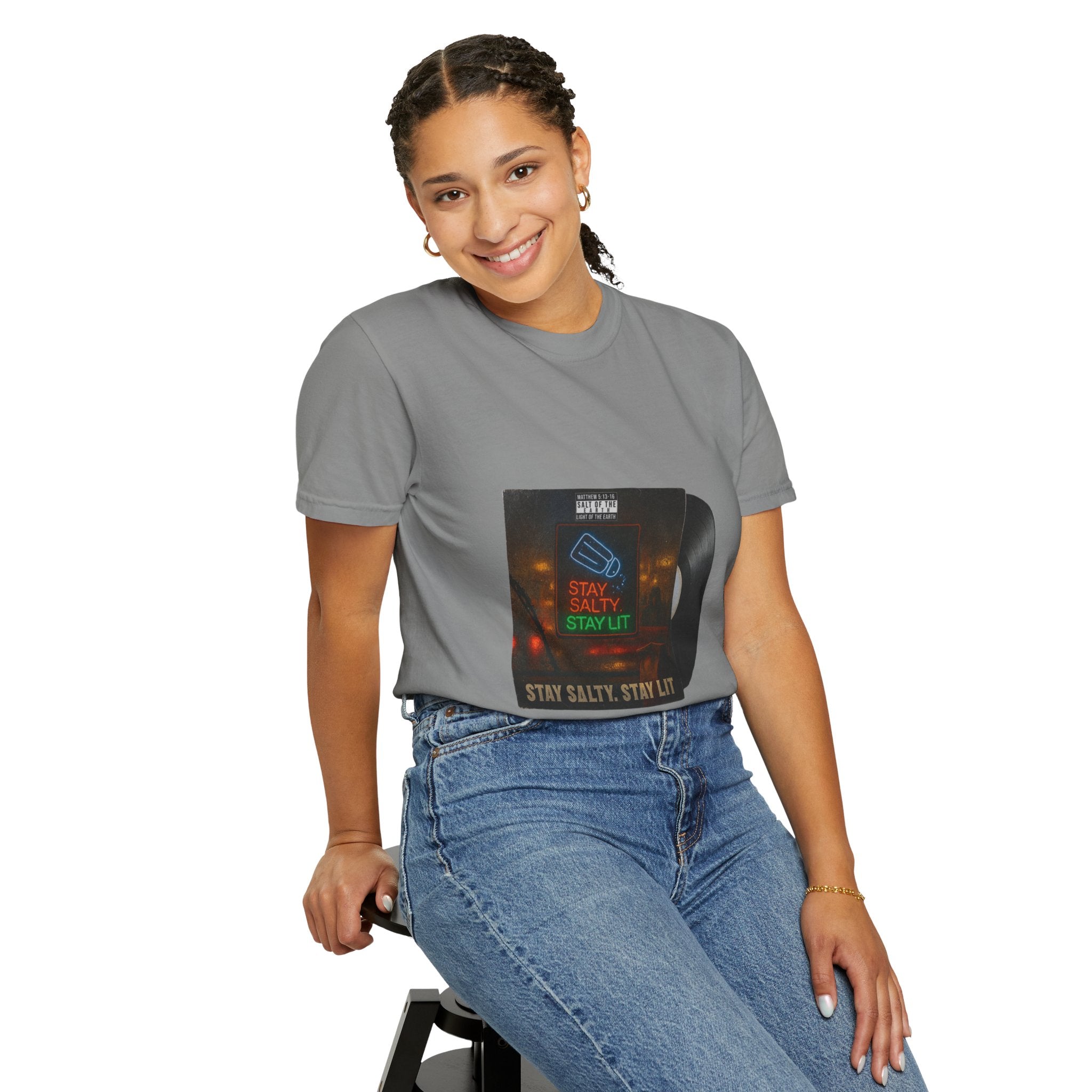 Women’s “Salty and lit” Unisex Garment-Dyed T-shirt