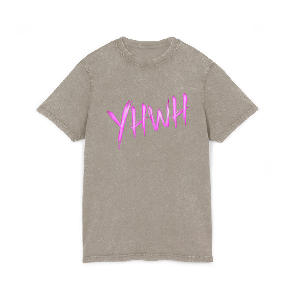 “YHWH” Acid Washed Round Neck Tee