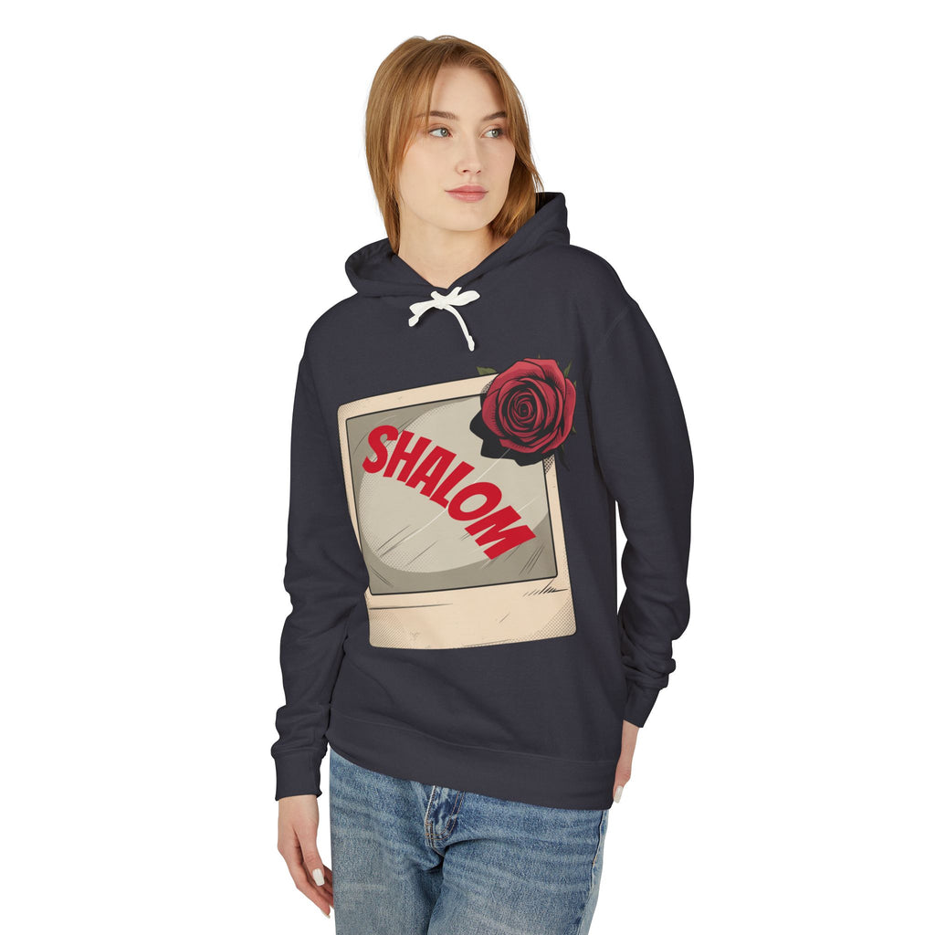 “SHALOM”  Lightweight Hooded Sweatshirt