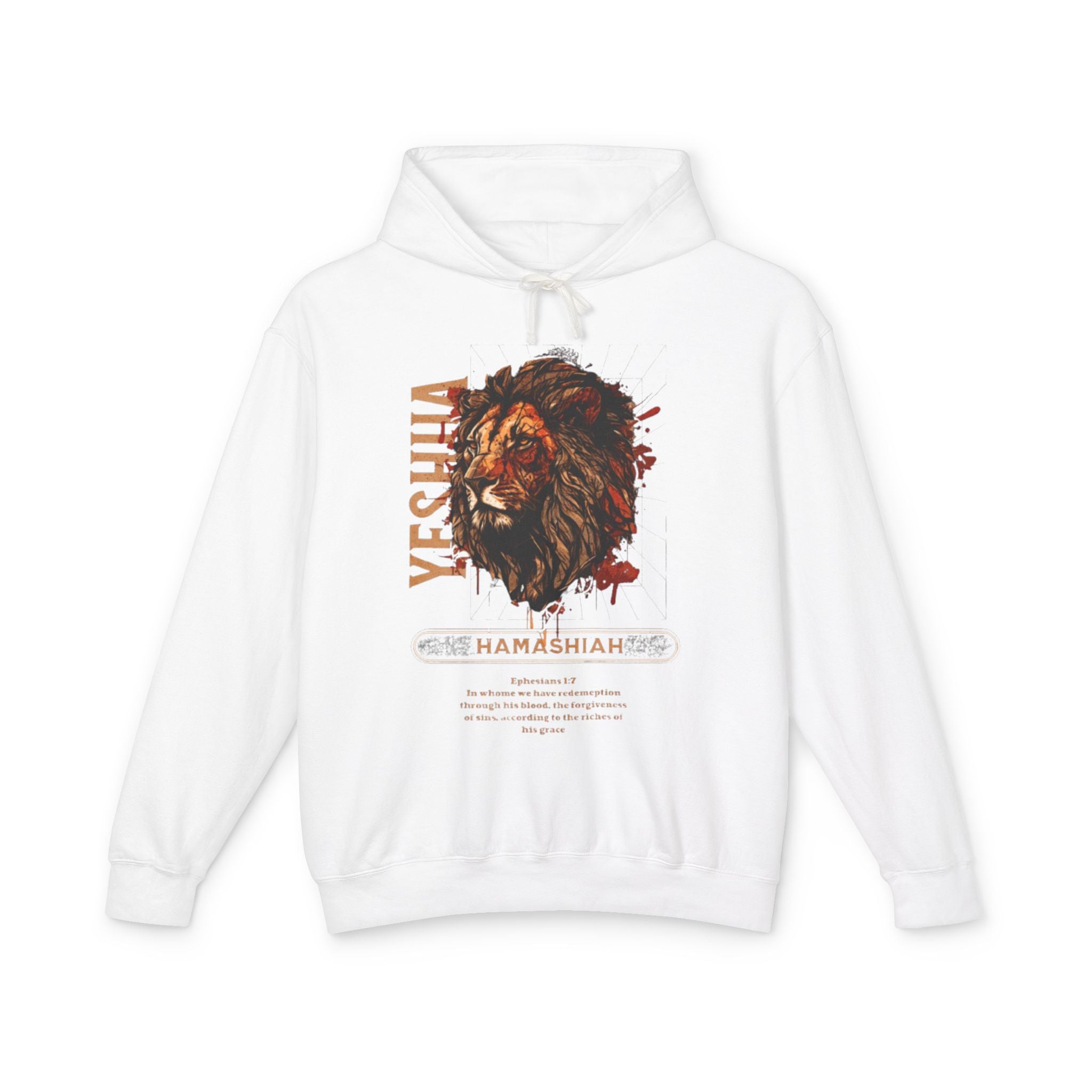 “YESHUA HAMASHIAH” Unisex Lightweight Hooded Sweatshirt