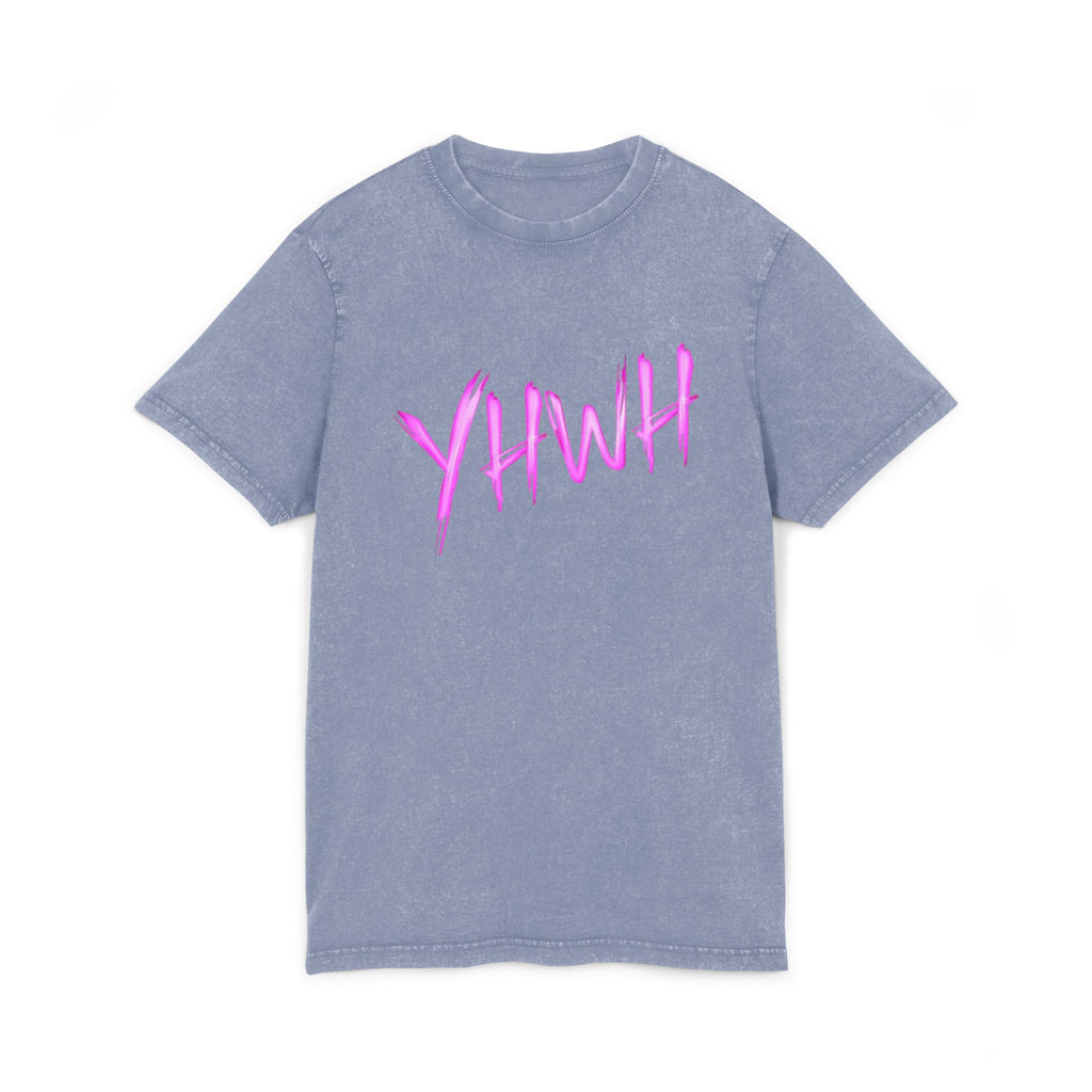 “YHWH” Acid Washed Round Neck Tee
