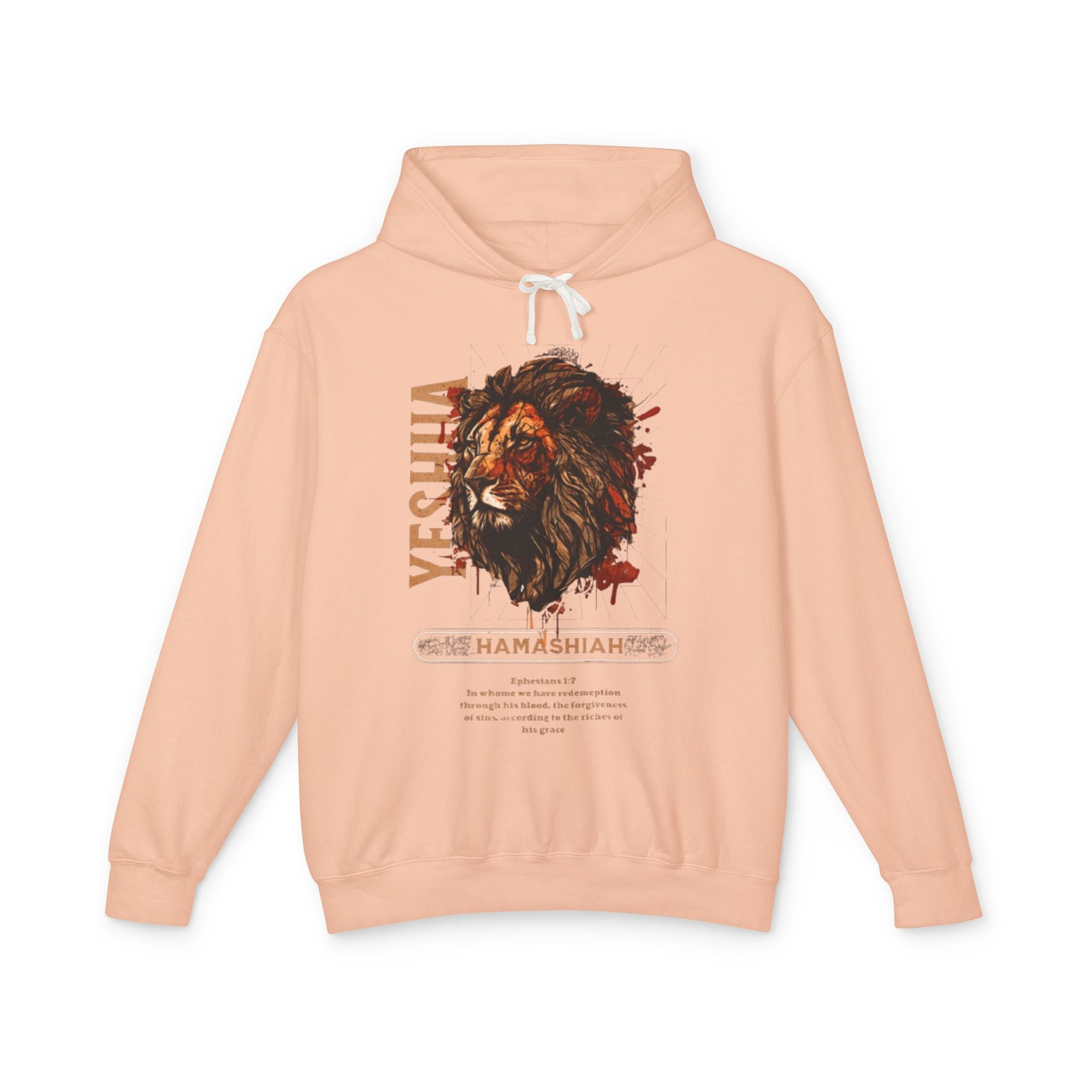 “YESHUA HAMASHIAH” Unisex Lightweight Hooded Sweatshirt
