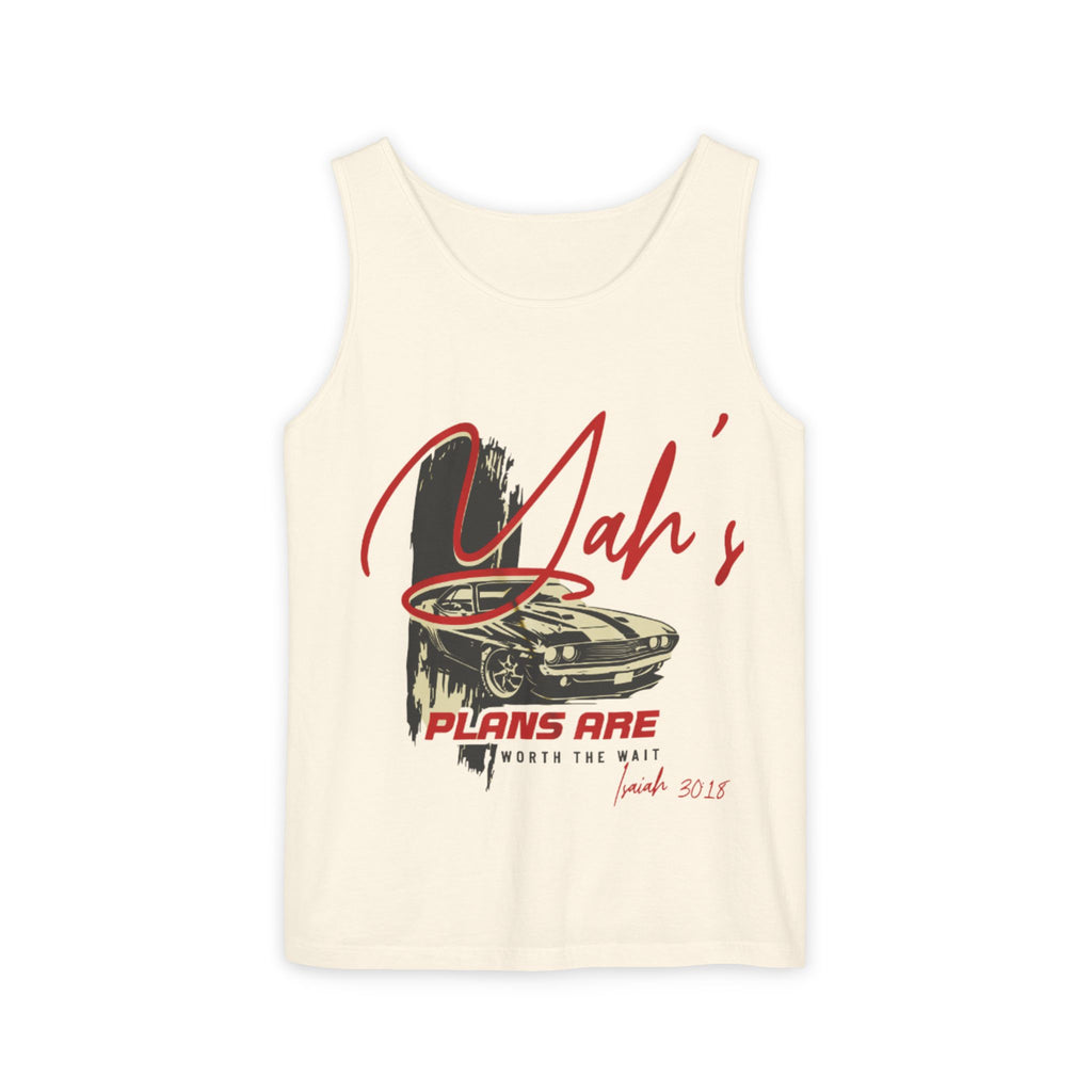 “YAH’s plans” Unisex Garment-Dyed Tank Top