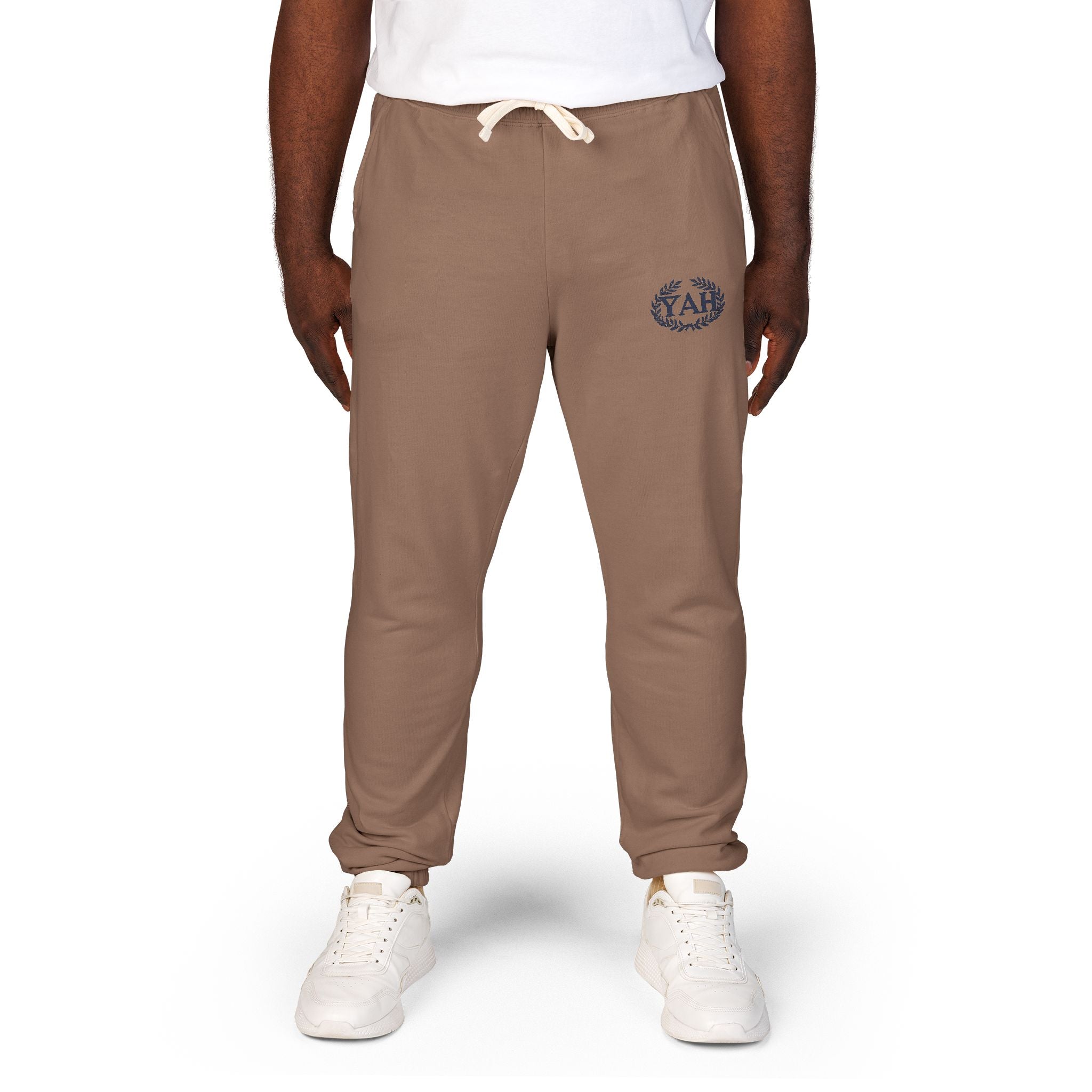 “YAH” Garment-Dyed Fleece Sweatpants