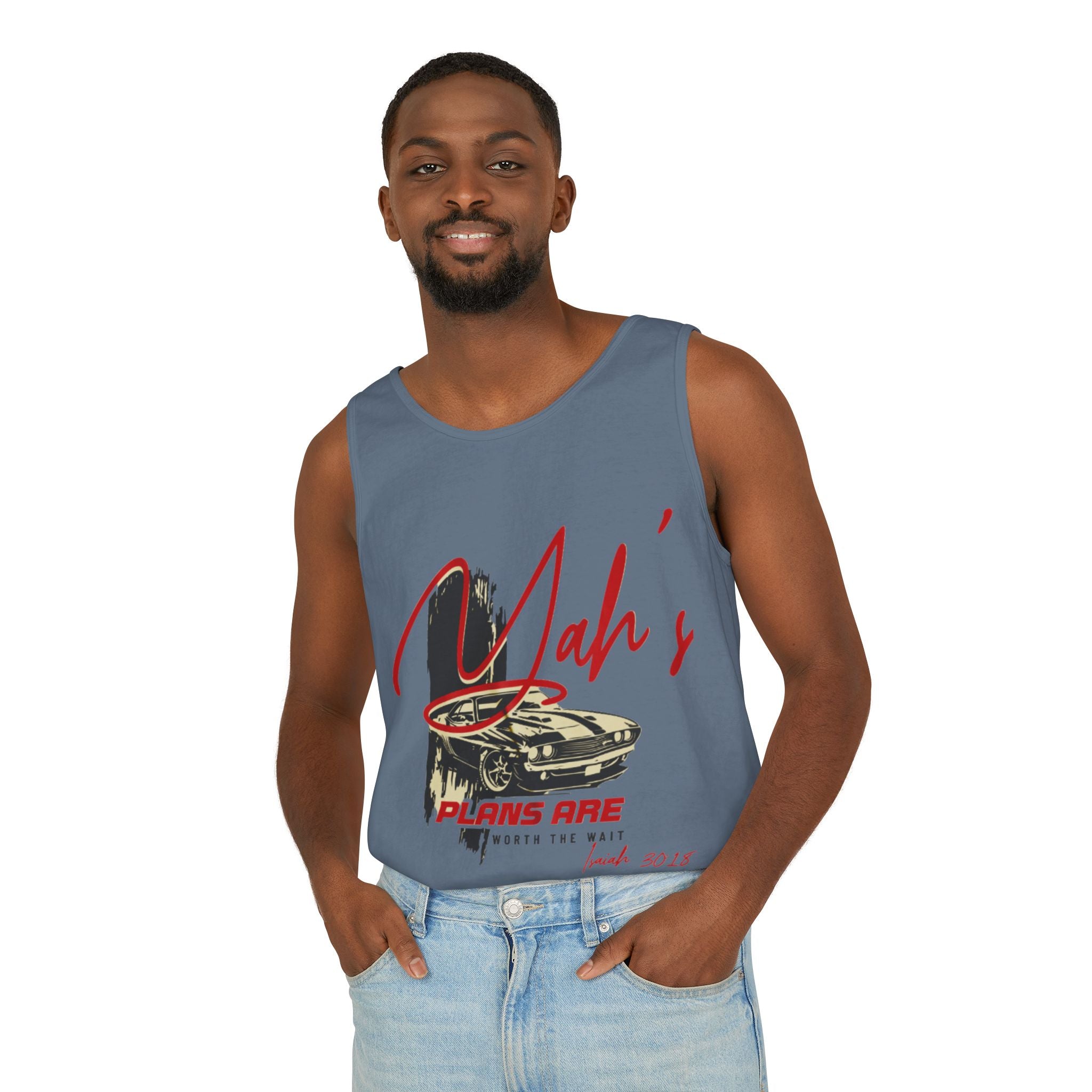 “YAH’s plans” Unisex Garment-Dyed Tank Top