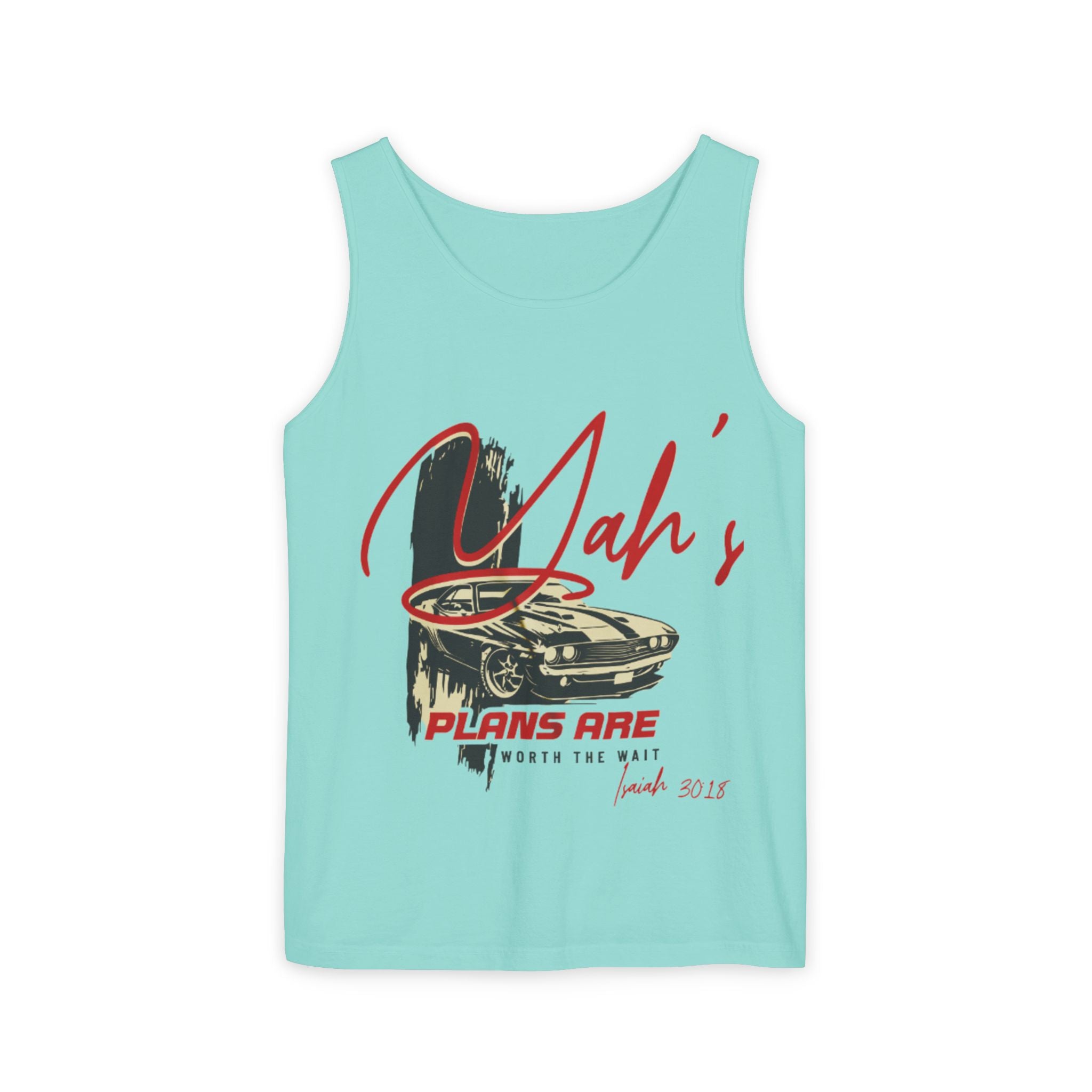 “YAH’s plans” Unisex Garment-Dyed Tank Top