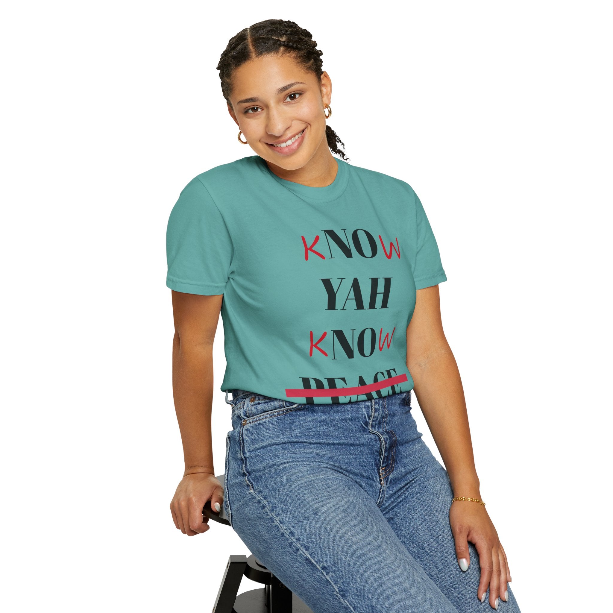 Women’s “Know Yah” Unisex Garment-Dyed T-shirt