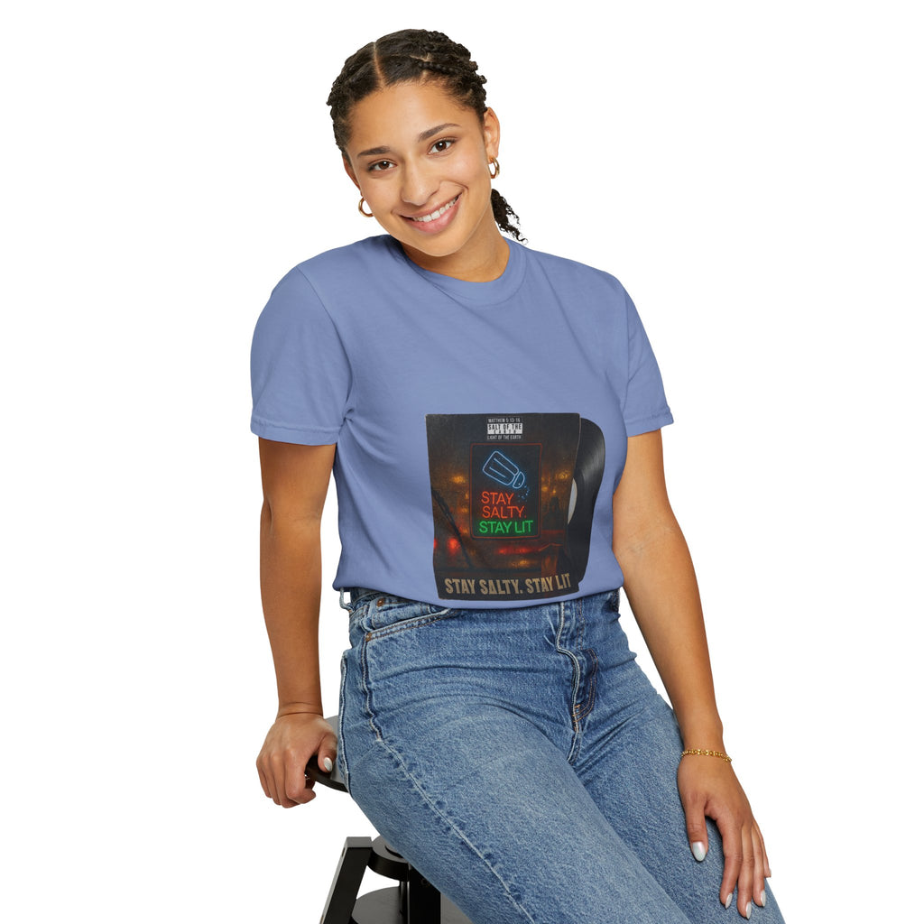 Women’s “Salty and lit” Unisex Garment-Dyed T-shirt