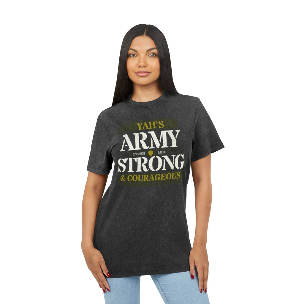 Acid Washed Round Neck Tee