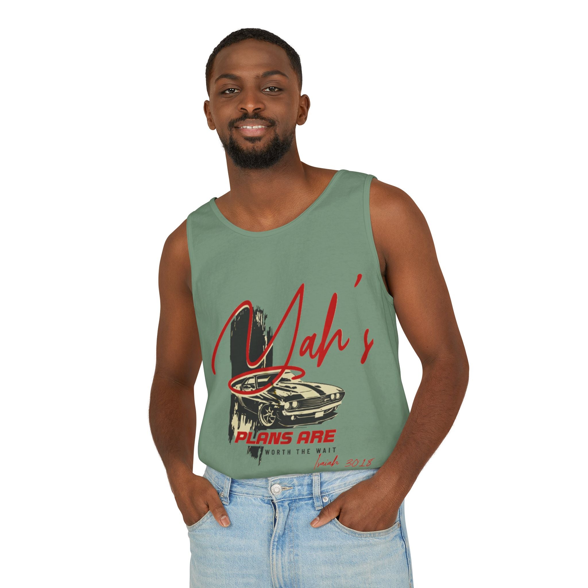 “YAH’s plans” Unisex Garment-Dyed Tank Top