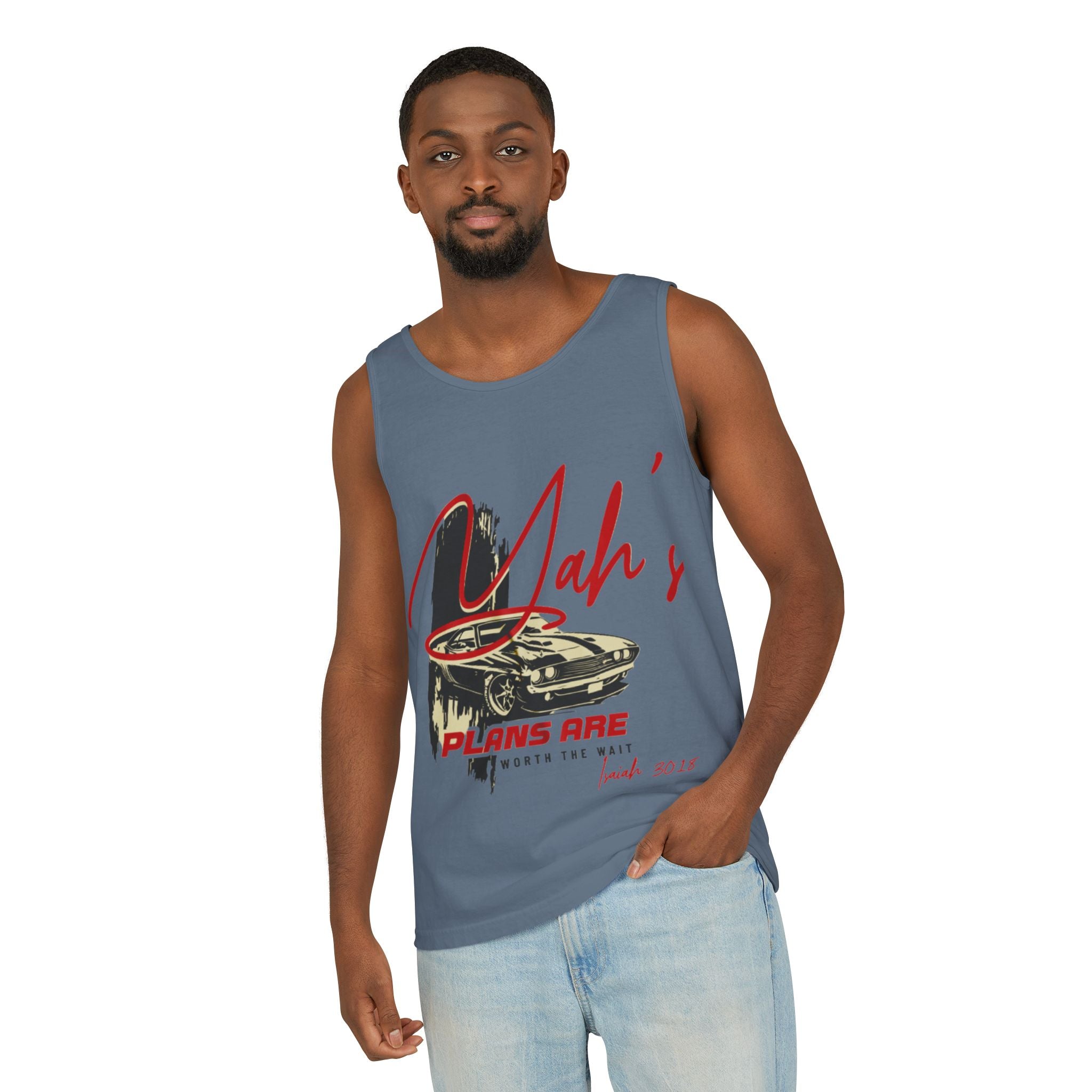 “YAH’s plans” Unisex Garment-Dyed Tank Top