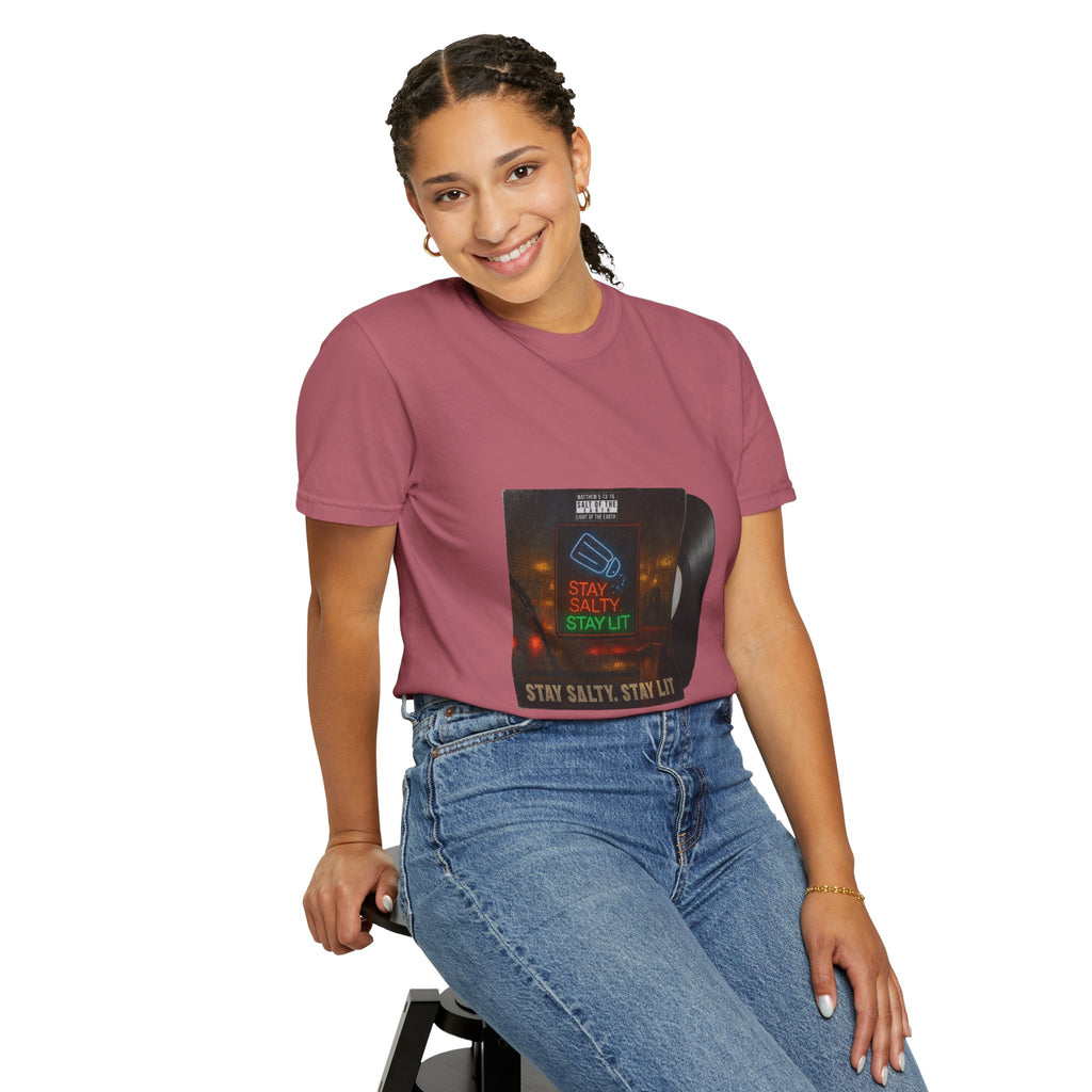 Women’s “Salty and lit” Unisex Garment-Dyed T-shirt