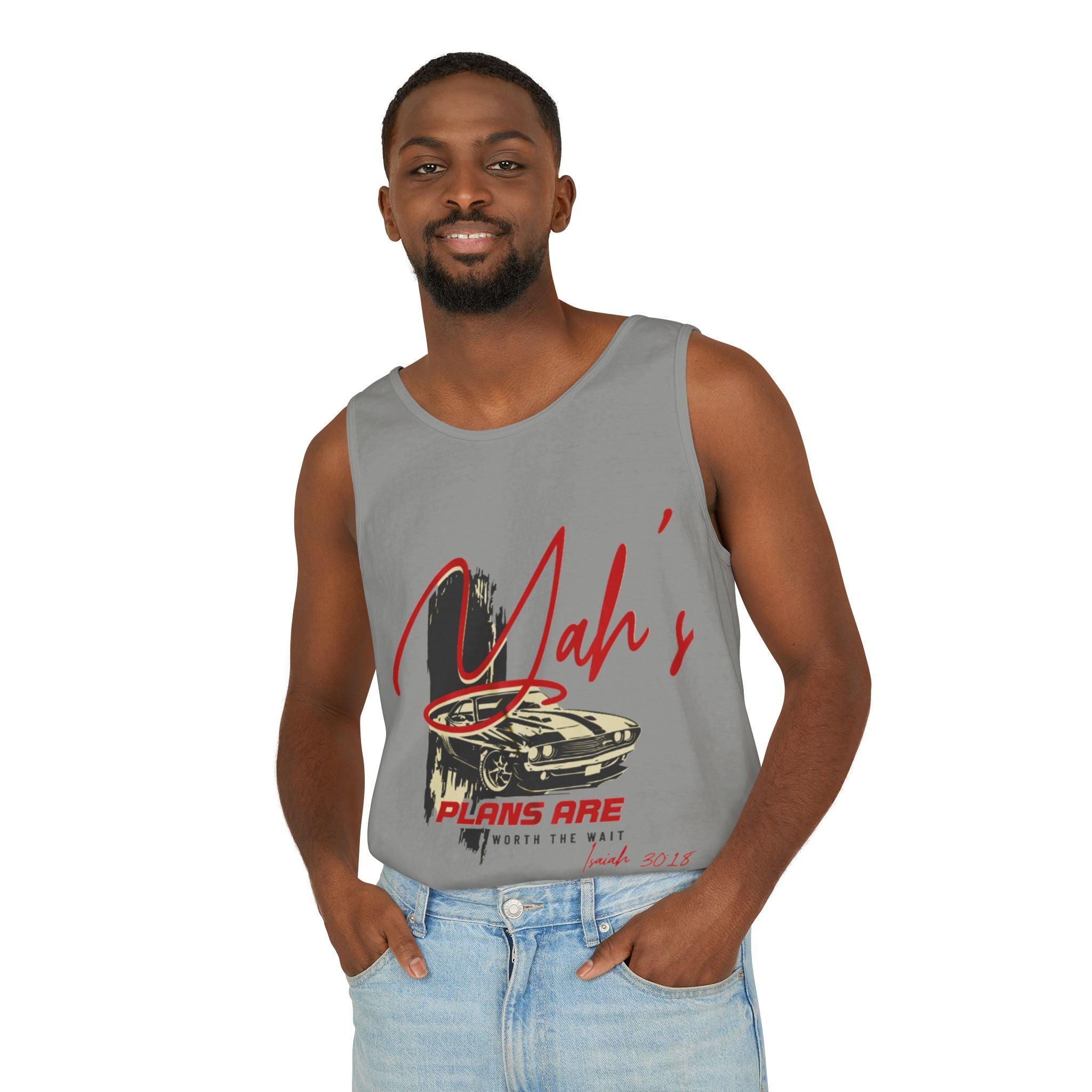 “YAH’s plans” Unisex Garment-Dyed Tank Top