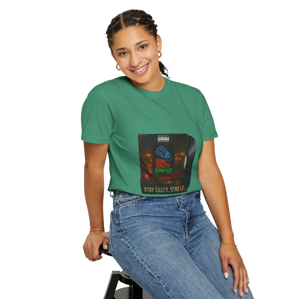 Women’s “Salty and lit” Unisex Garment-Dyed T-shirt