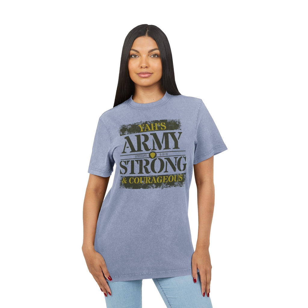 Acid Washed Round Neck Tee